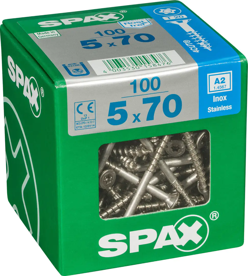 Spax Universalschrauben 5.0 x 70 mm TX 20 - 100 Stk.