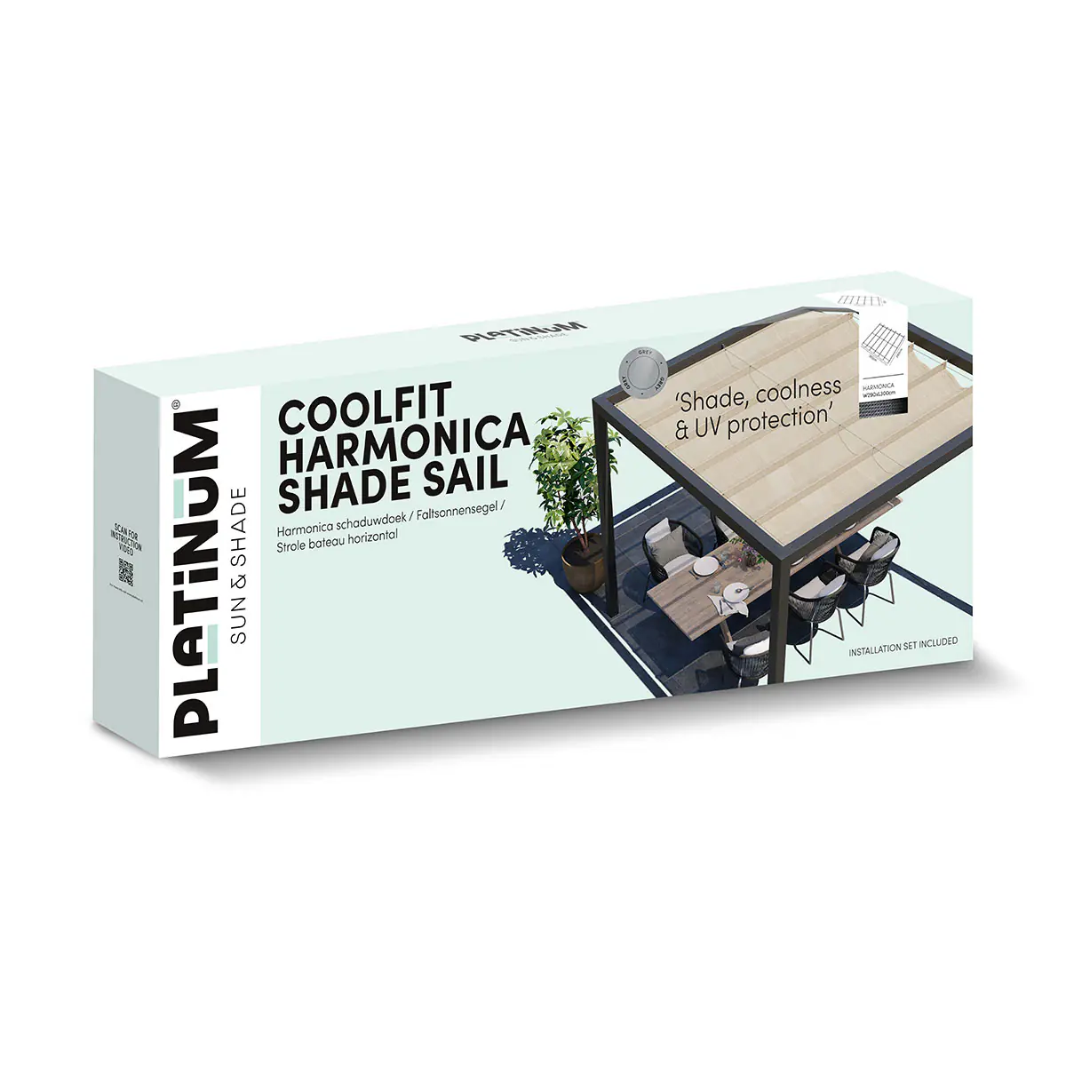 Platinum Faltsonnensegel Coolfit 2,9 x 3 m sand