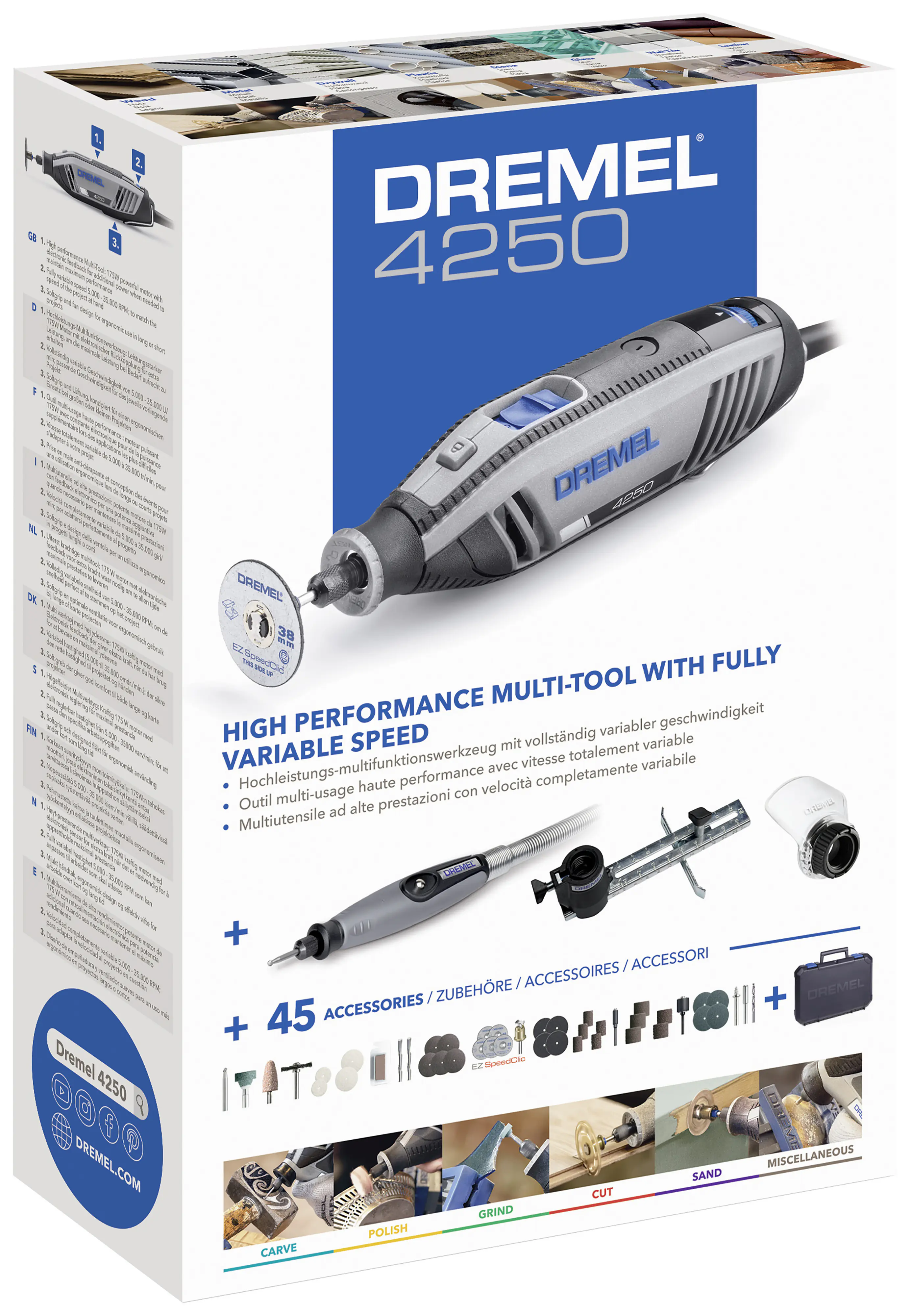 Dremel Multifunktionswerkzeug 4250-3/45 48-tlg mit Aufbewahrungskoffer