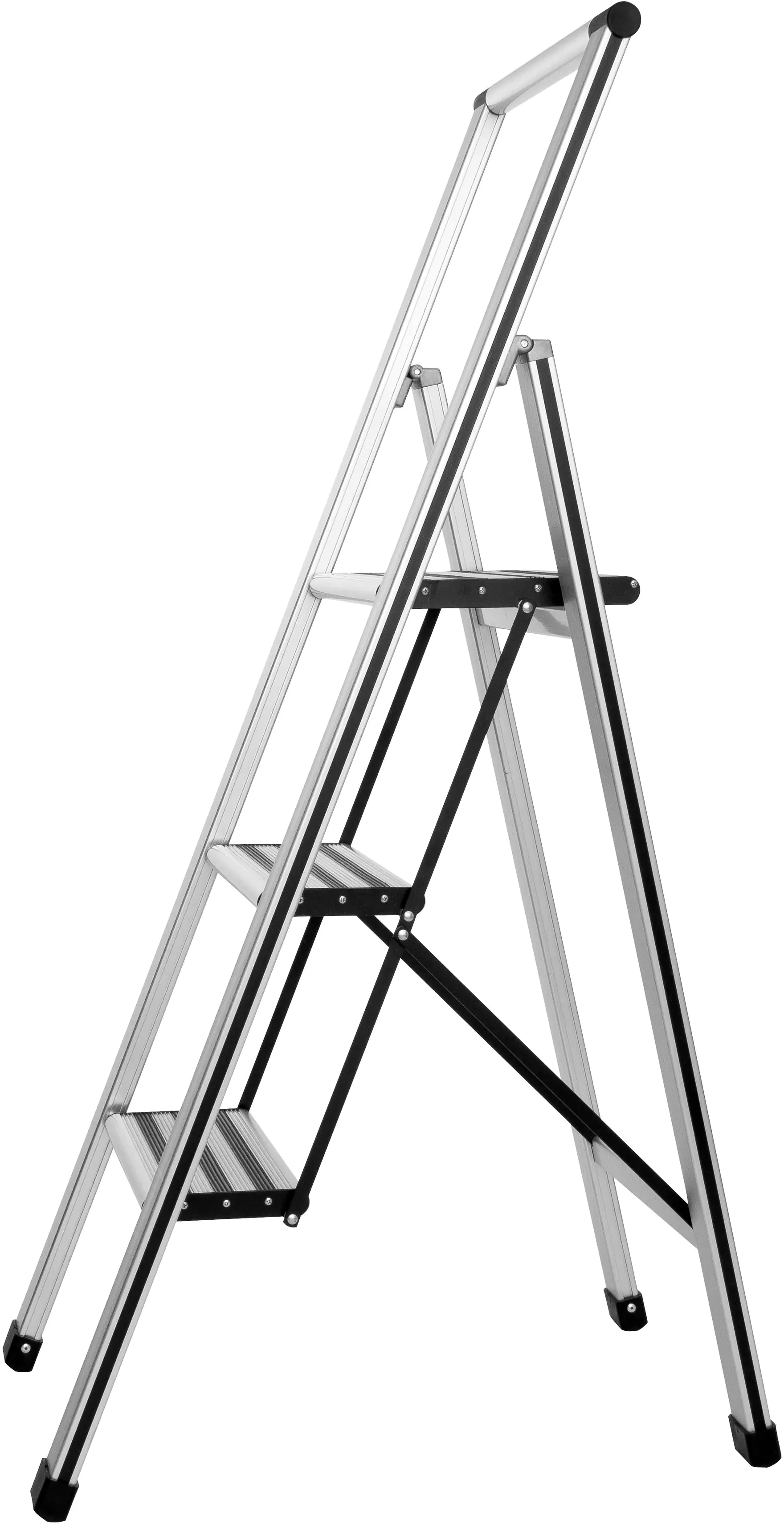 4008838601013_2668350 Wenko Aluminium-Design Klapptrittleiter 2,55 m