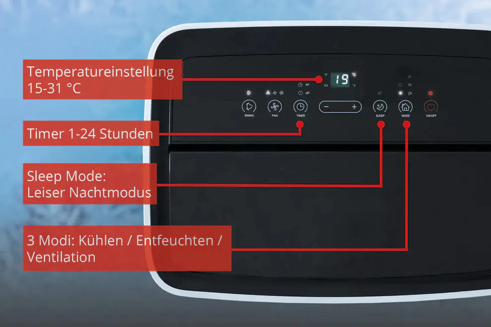 Unold Klimagerät Arctic 12k, 12000 BTU, 1300 Watt