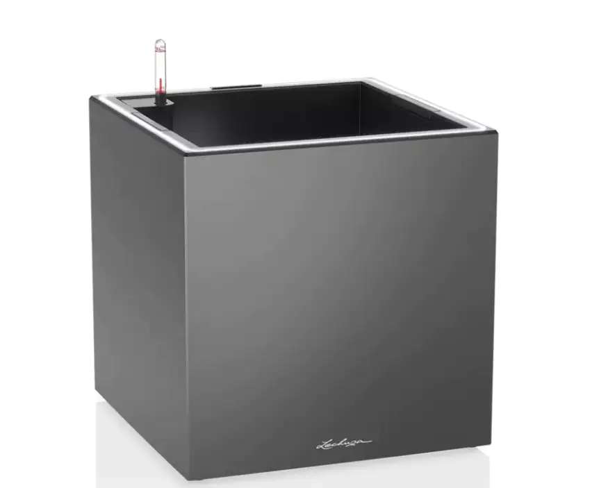 Lechuza Pflanzgefäß Canto Premium 40 LED low anthrazit metallic Lechuza Pflanzgefäß Canto Premium 40 LED low anthrazit metallic