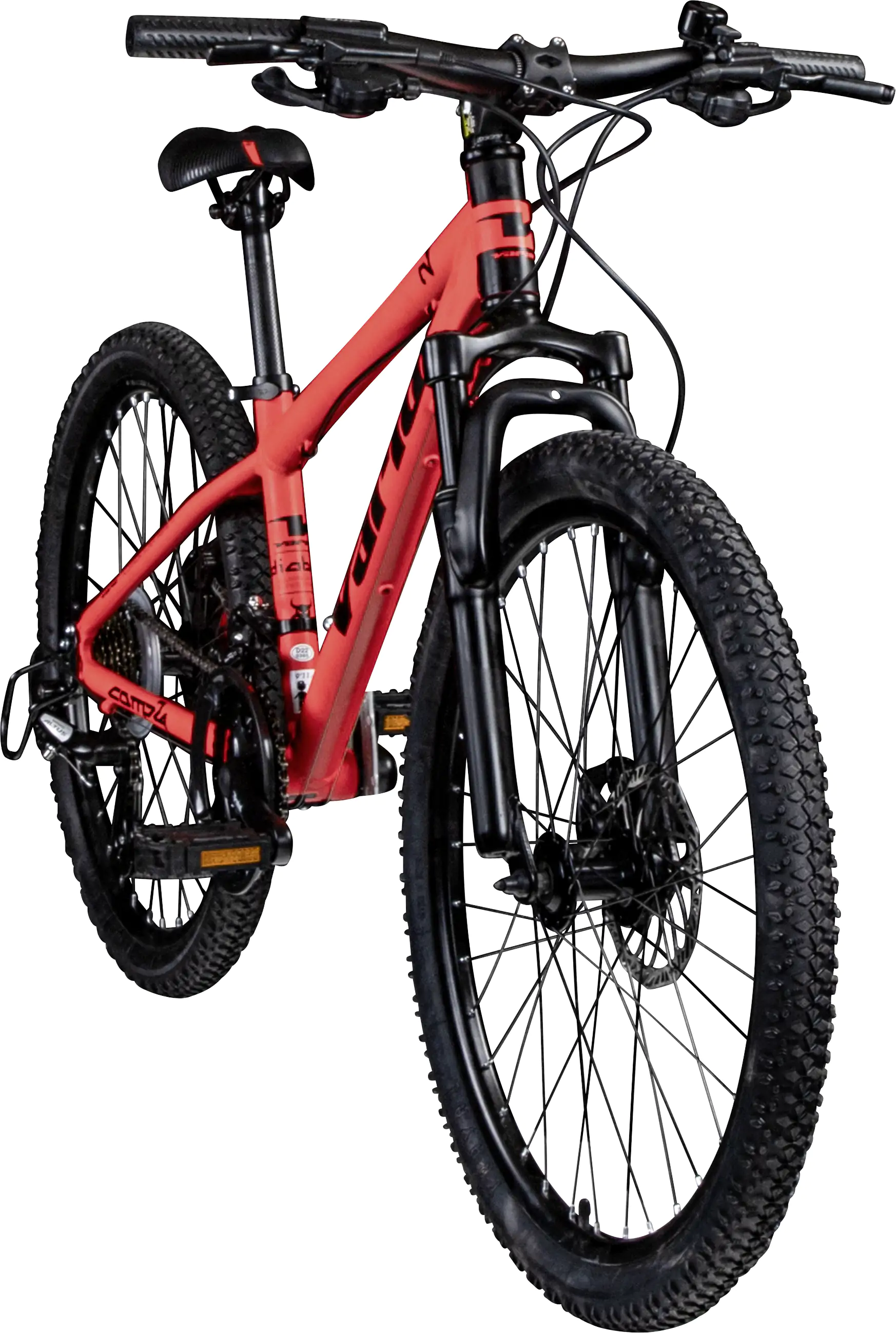 Vario Mountainbike XC DIABLO 24 COMP BT MTB Hardtail 24 Zoll RH 34cm 21-Gang rot schwarz