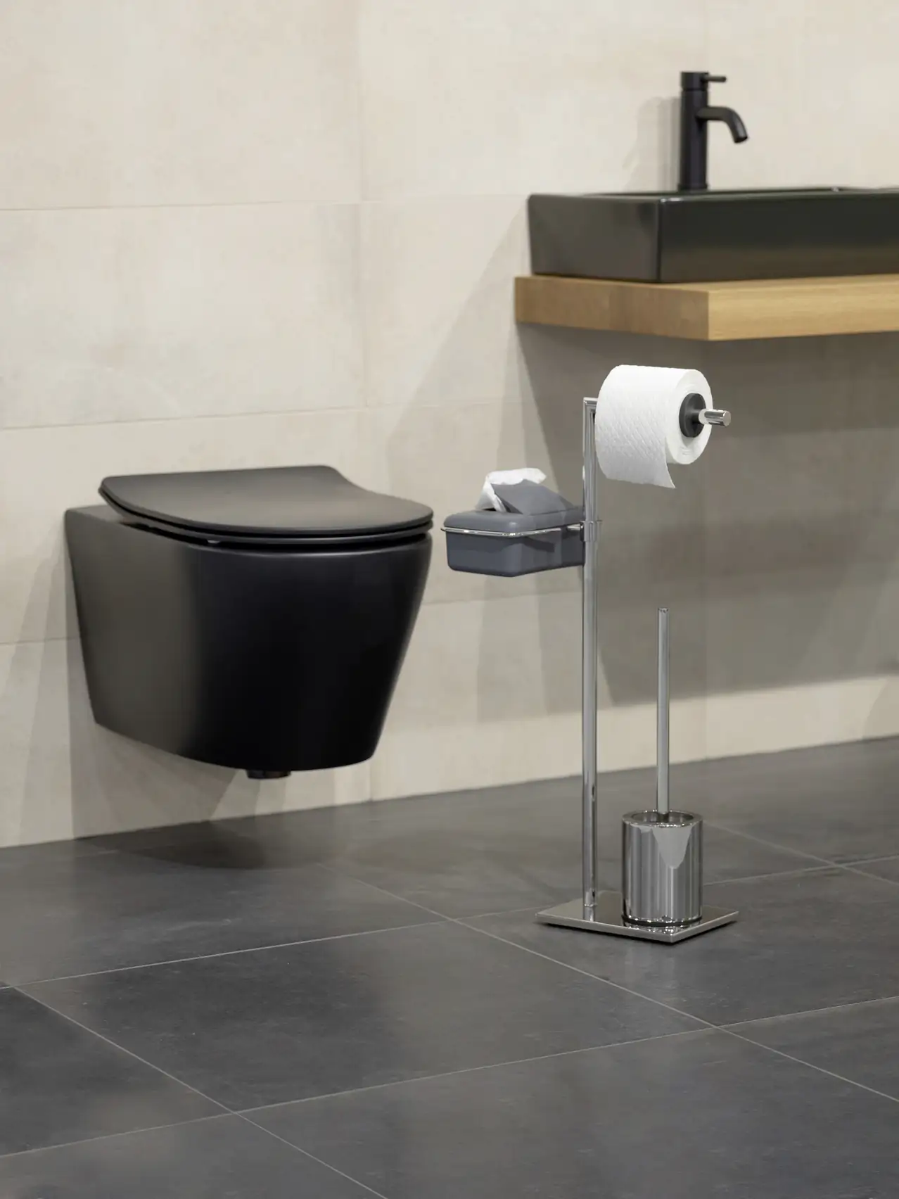 Wenko Toilettenbürstenhalter chrom Donori mit Box