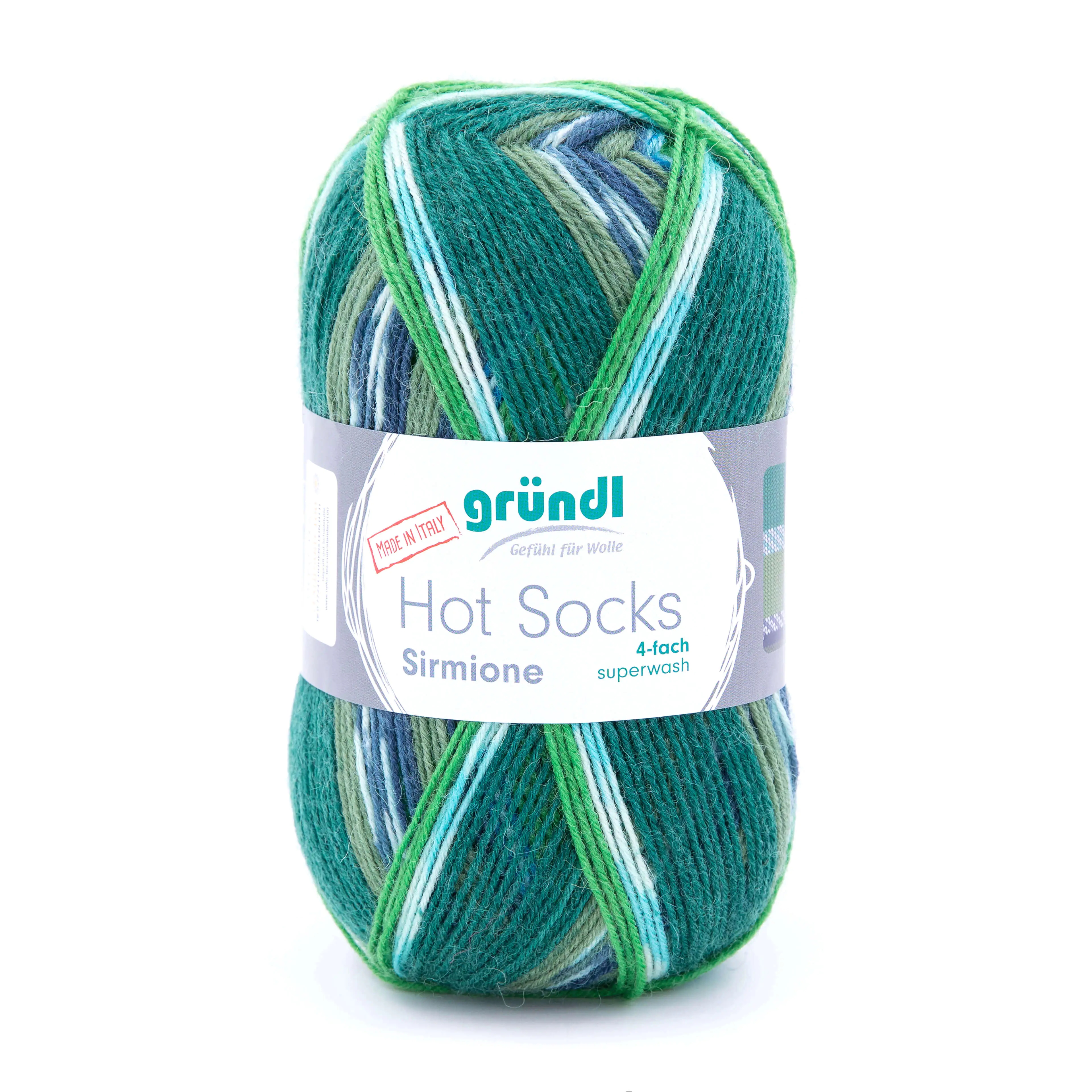 Gründl Wolle Hot Socks Sirmione 100 g pesto-multicolor 