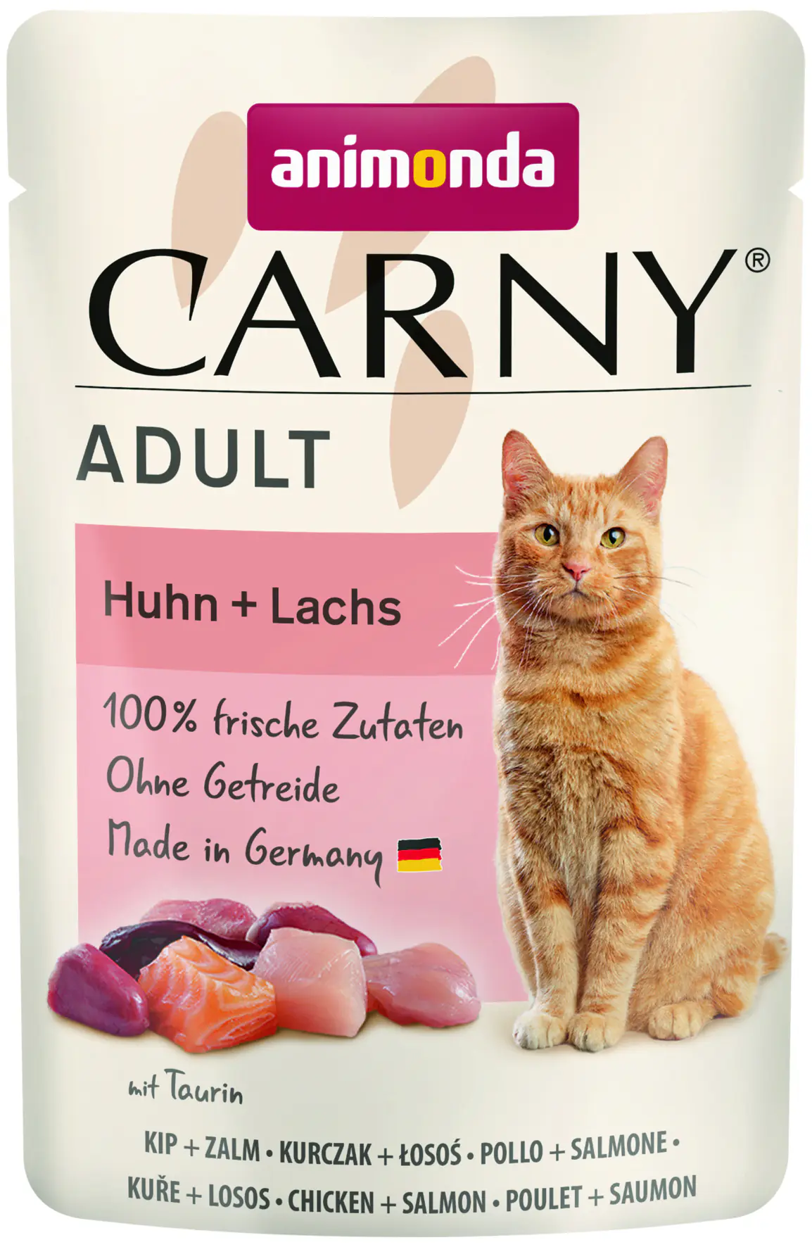 Carny Katzennassfutter Adult getreidefrei 85 g Huhn & Lachs