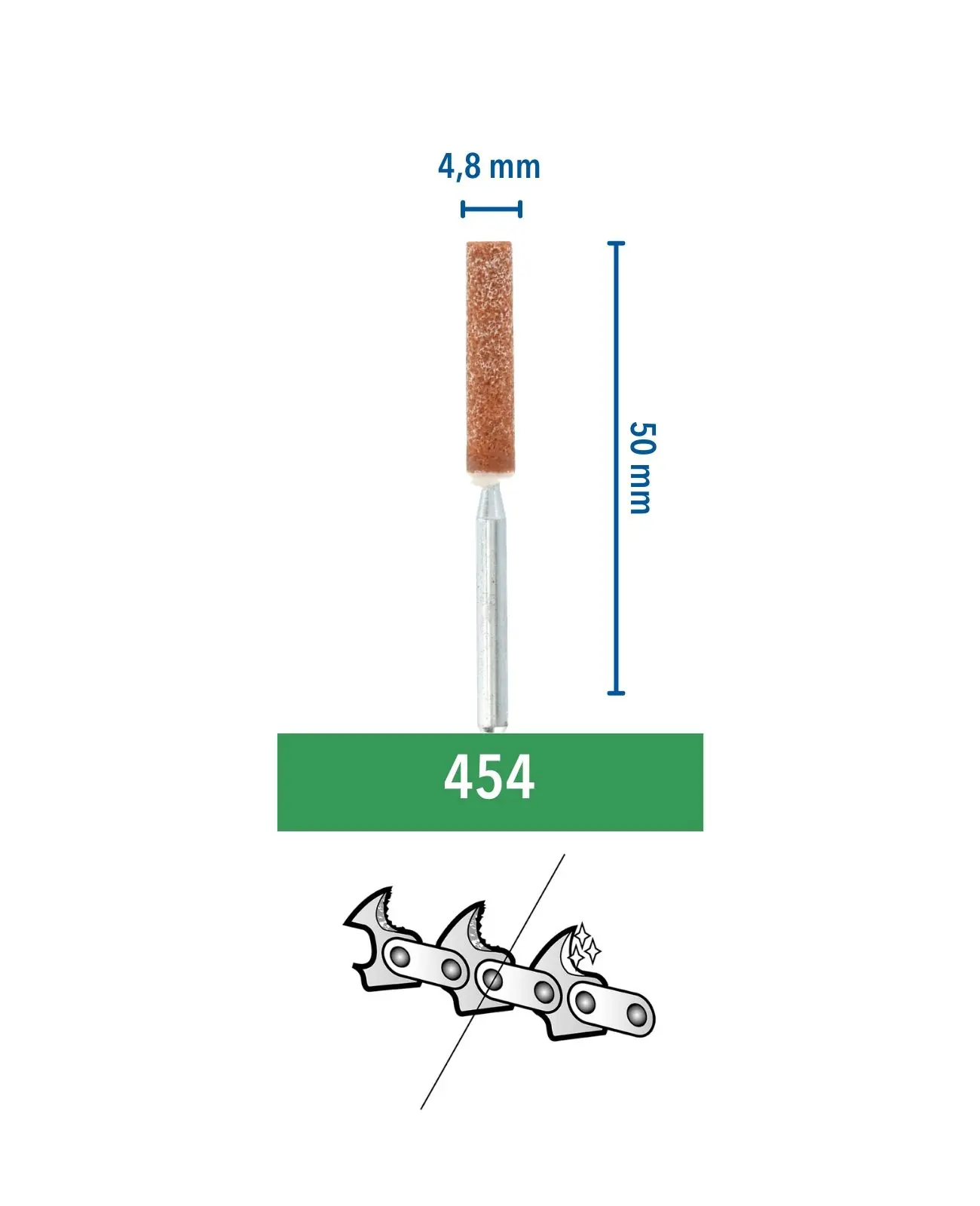 Dremel Schleifsteine zum Schärfen von Sägeketten Ø 4,8 mm