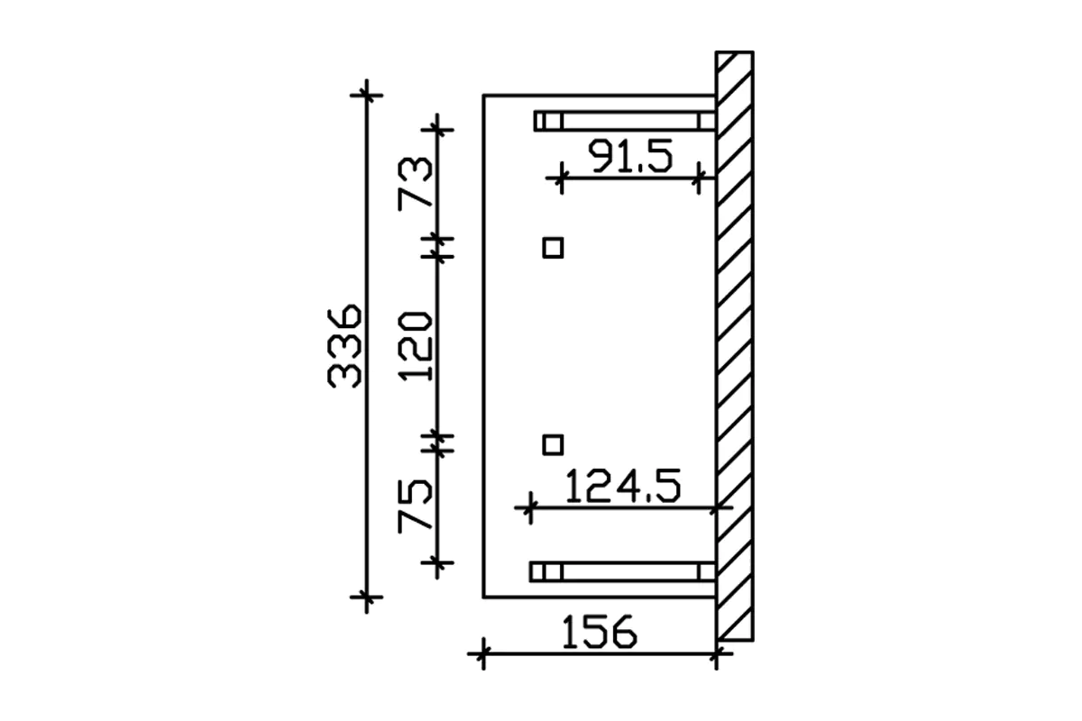 SKAN HOLZ Vordach Paderborn Typ 6 336 x 156 cm, lasiert in Eiche hell
