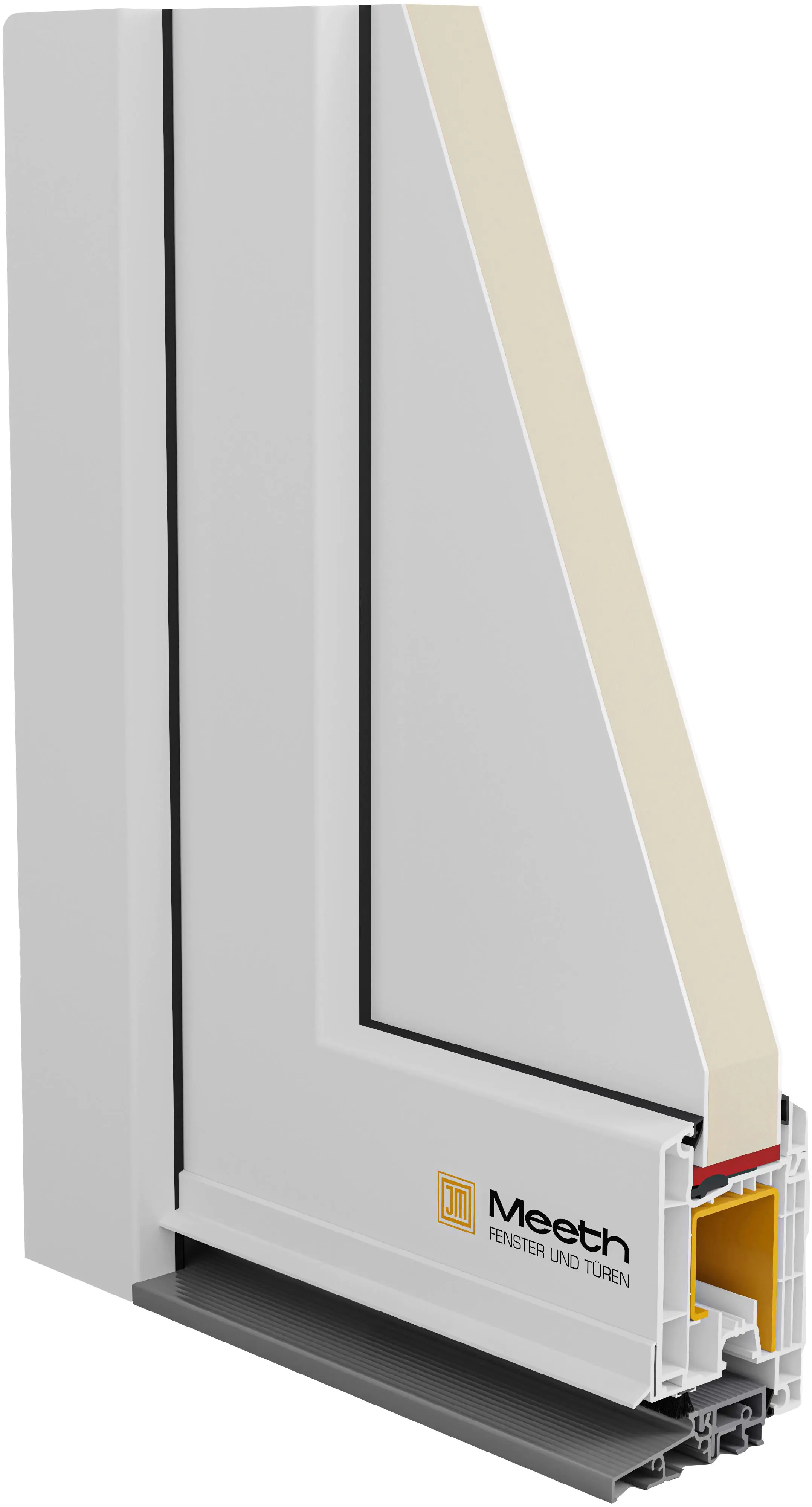 Meeth Haustür Optimal Pro PVC Modell 103 88 x 200 cm DIN Links weiß/titan Meeth Haustür Optimal Pro PVC Modell 103 88 x 200 cm DIN Links weiß/titan