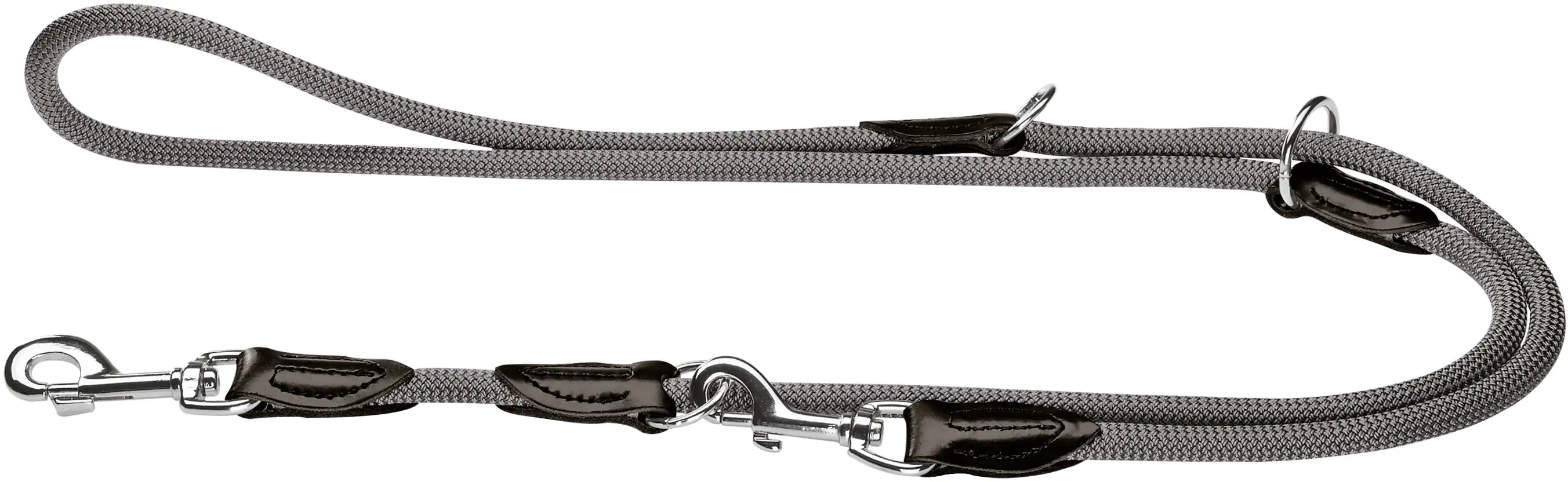 Hunter Hundeleine Führleine verstellbar Freestyle 2 m x 1 cm grau