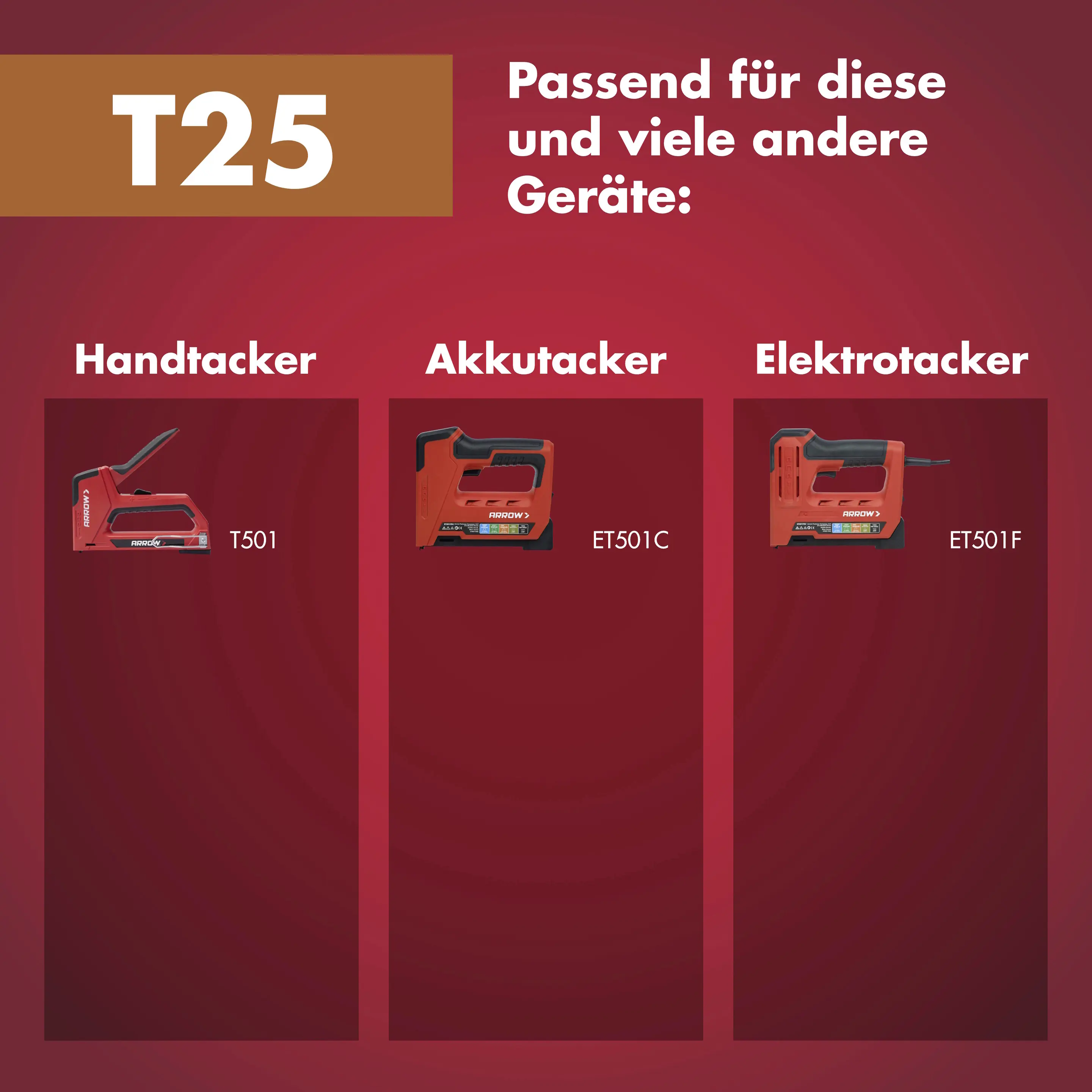 Arrow Kabelklammer T25 14 mm 1000 Stück
