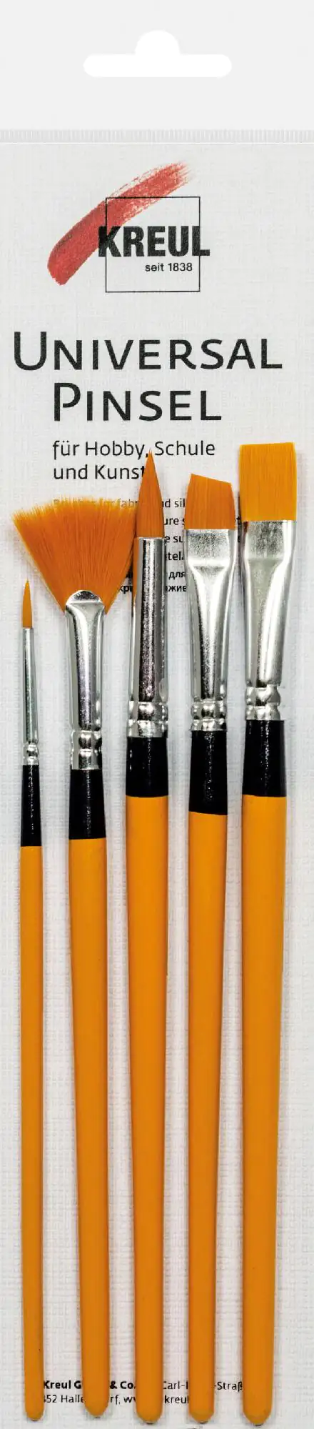 Kreul Universalpinsel Synthetics 5er Set flach