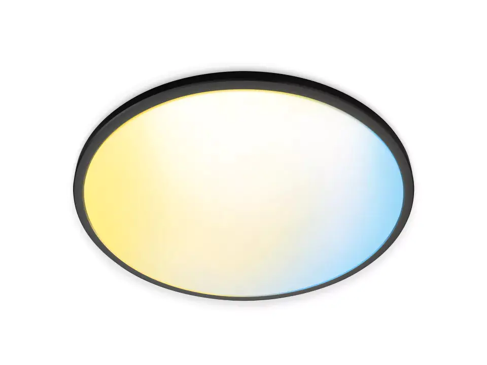 WIZ LED-Deckenleuchte SuperSlim 43 x 2 cm 22W warmweiß bis kaltweiß smart schwarz