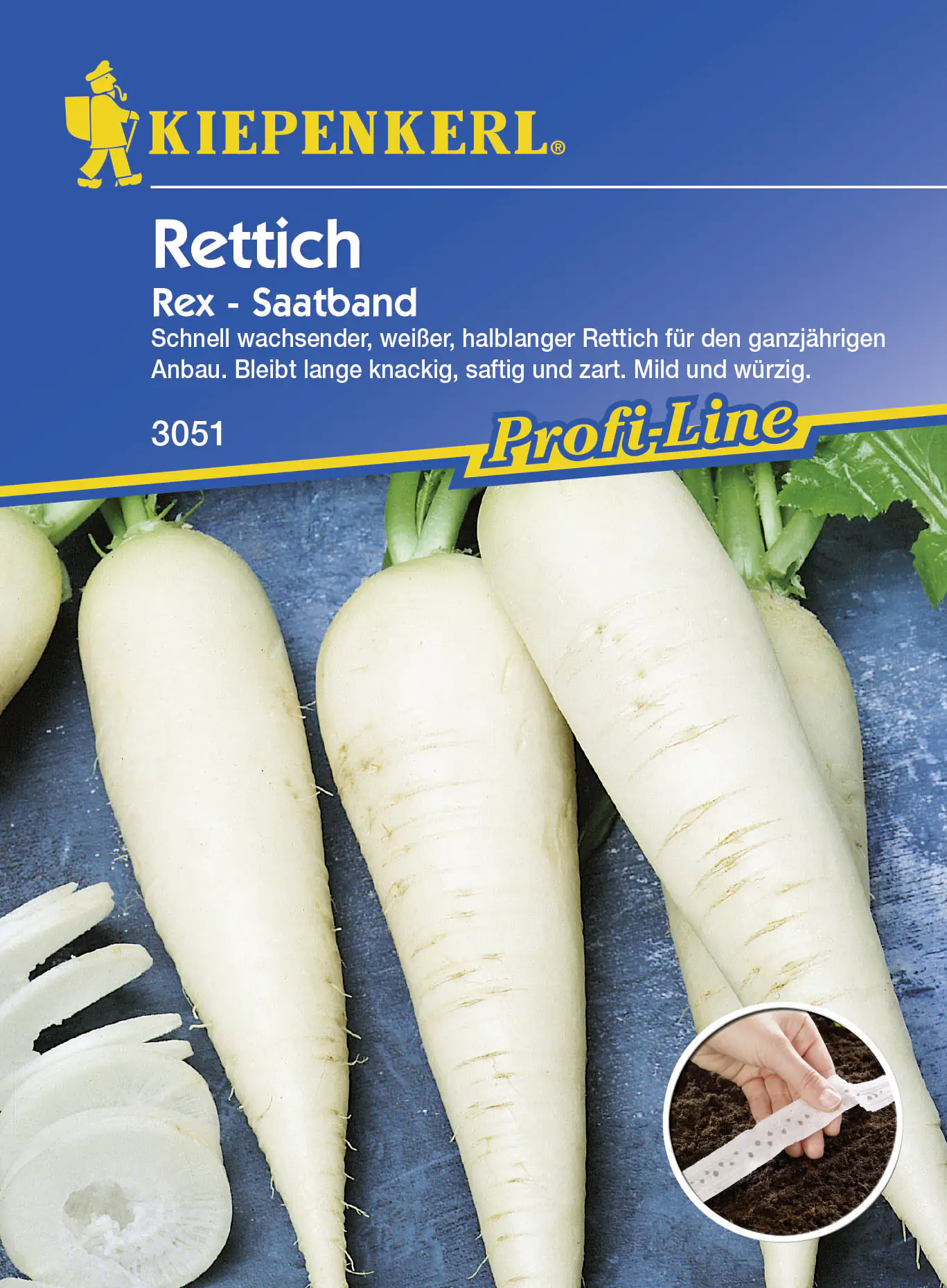 Kiepenkerl Rettich Rex Raphanus sativus var. longipinnatus, Inhalt: ca. 5 lfd. Meter