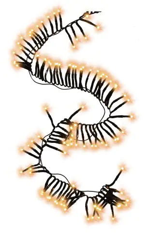 TrendLine LED-Lichterkette Cluster Außen 6 m warmweiß-transparent mit Timer, Dimmer