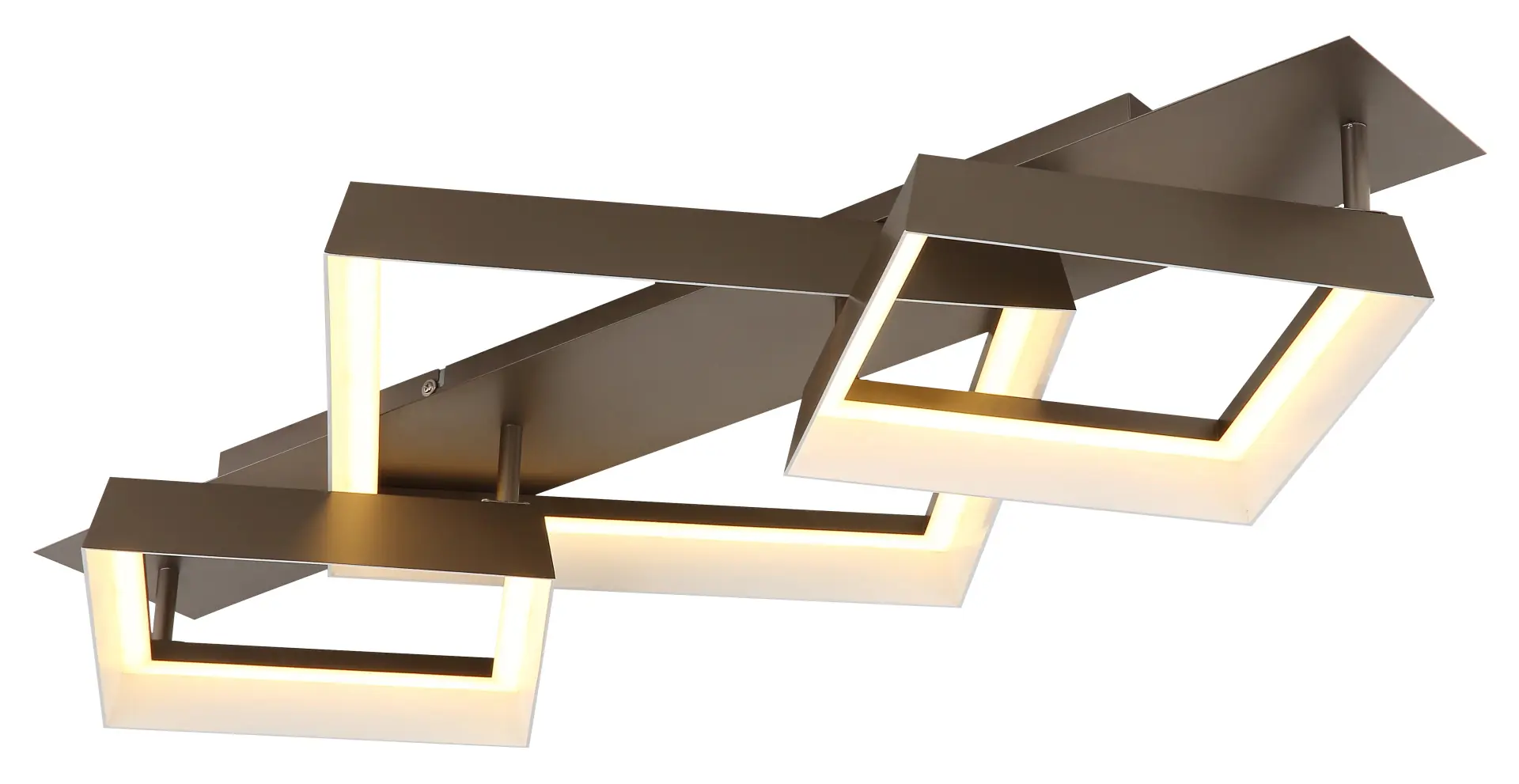Globo LED-Deckenleuchte Syrakus 24 W 850 lm warmweiß kaffeefarben