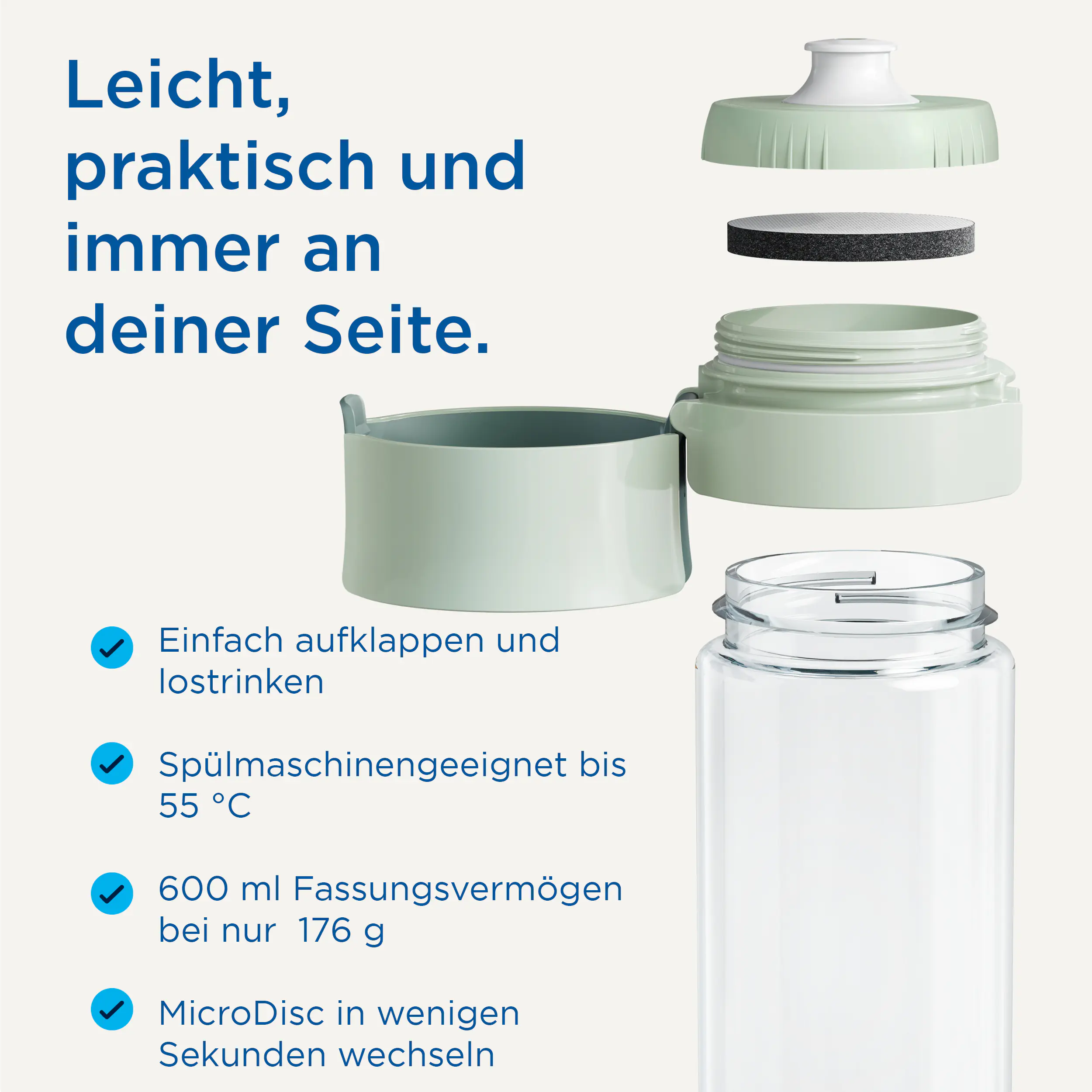 Brita Wasserfilterflasche Model Vital 600 ml apricot 