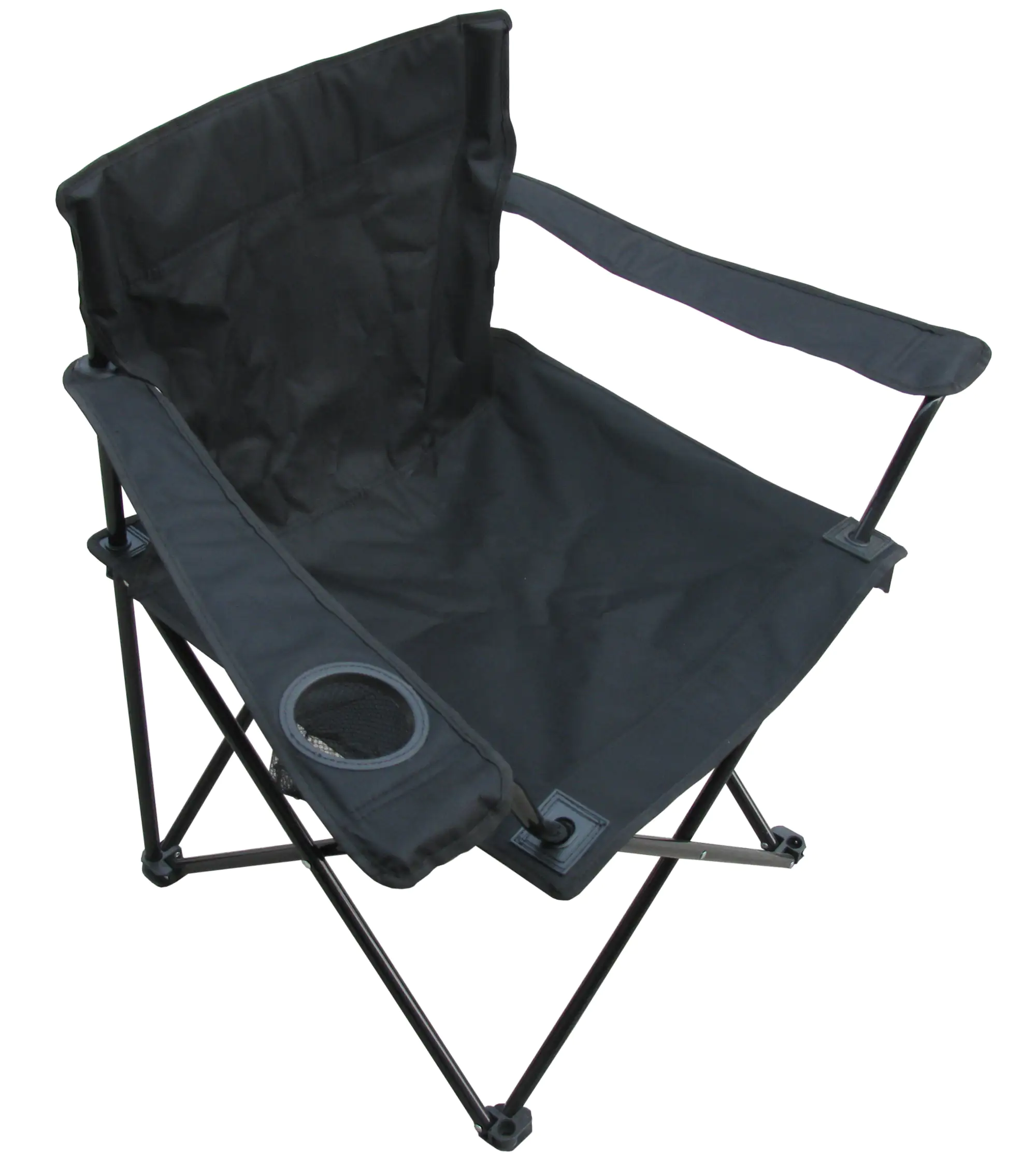 4333692035781 TrendLine Campingstuhl mit Armlehne schwarz