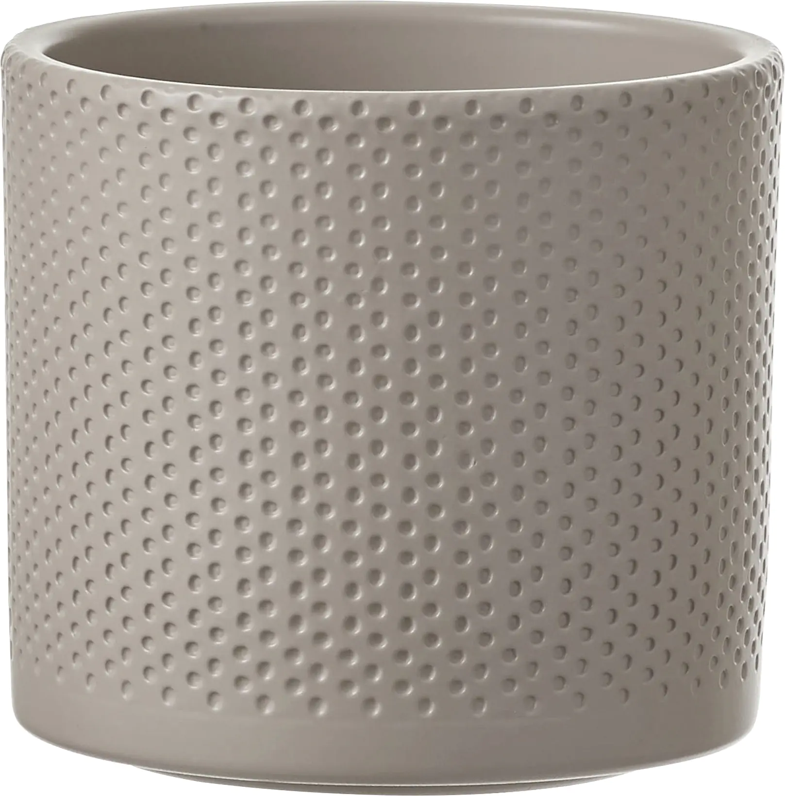 Mica Übertopf Era  Ø 13,5 x 12,5 cm taupe relief 