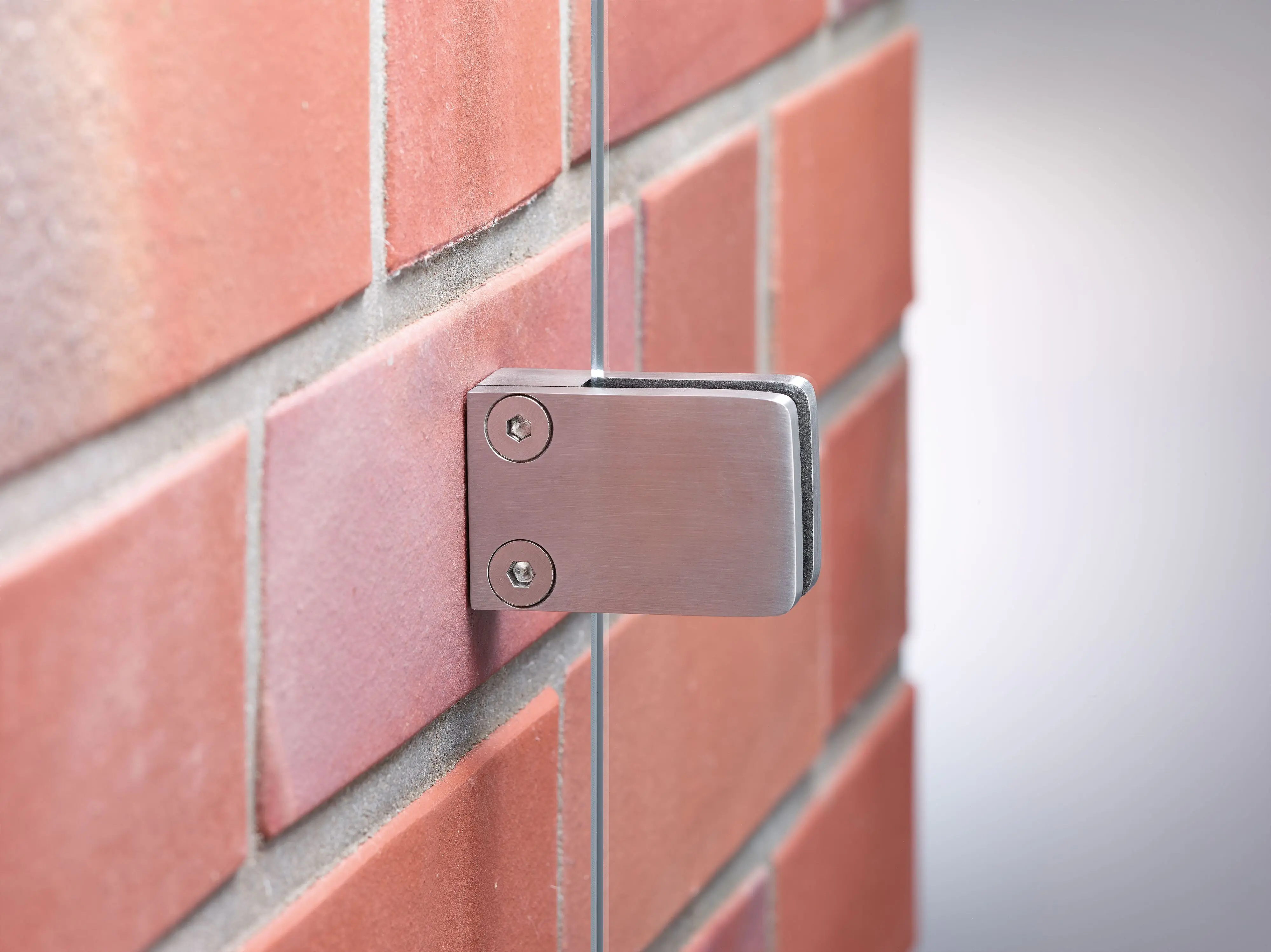 Ambiente Klemmbacken-Set für Glas Schiebetür Outdoor Wandmontage rechts 2 Stück
