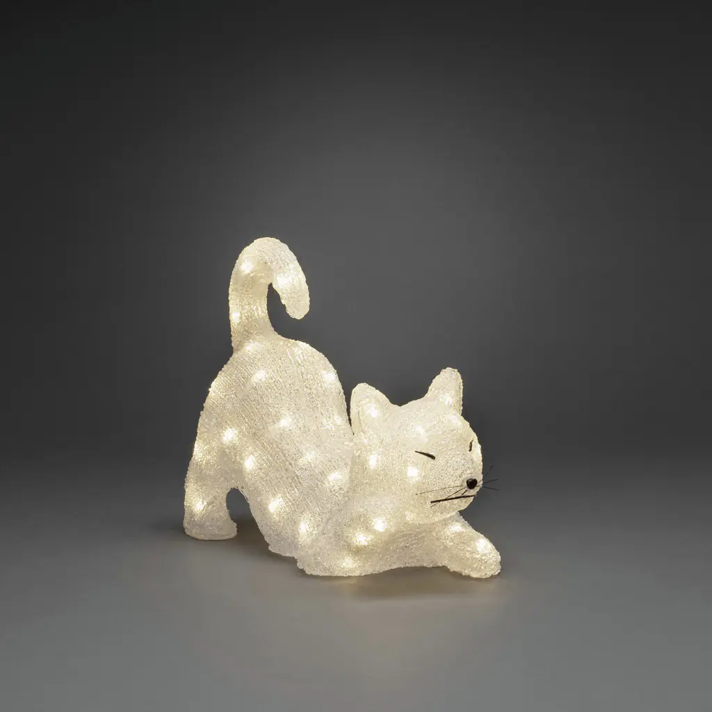 Konstsmide LED Katze Acryl klar 35cm x 14cm x 28cm