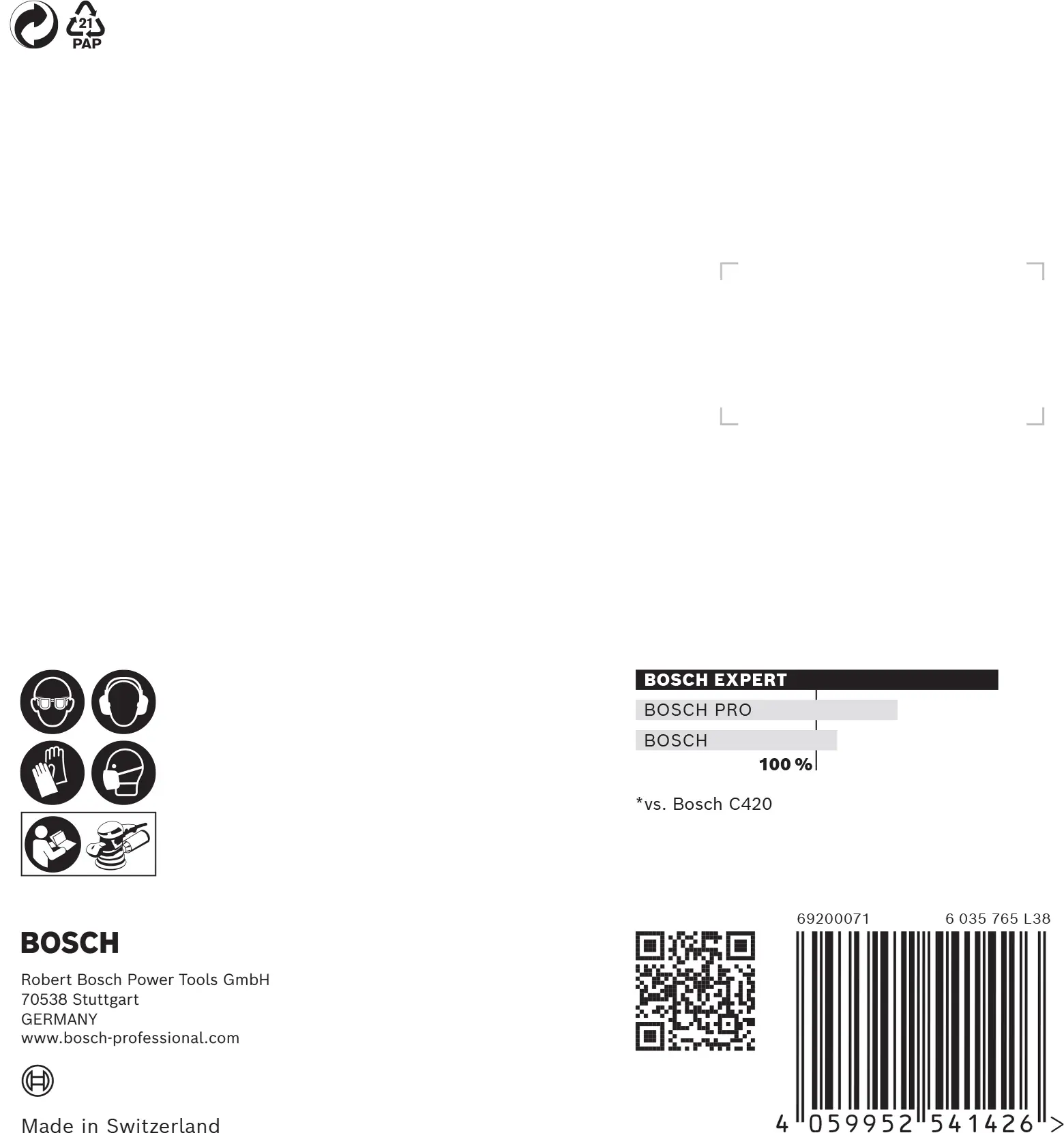 Bosch Expert C470 Schleifpapier für Exzenterschleifer 125 mm G 60 5-teilig