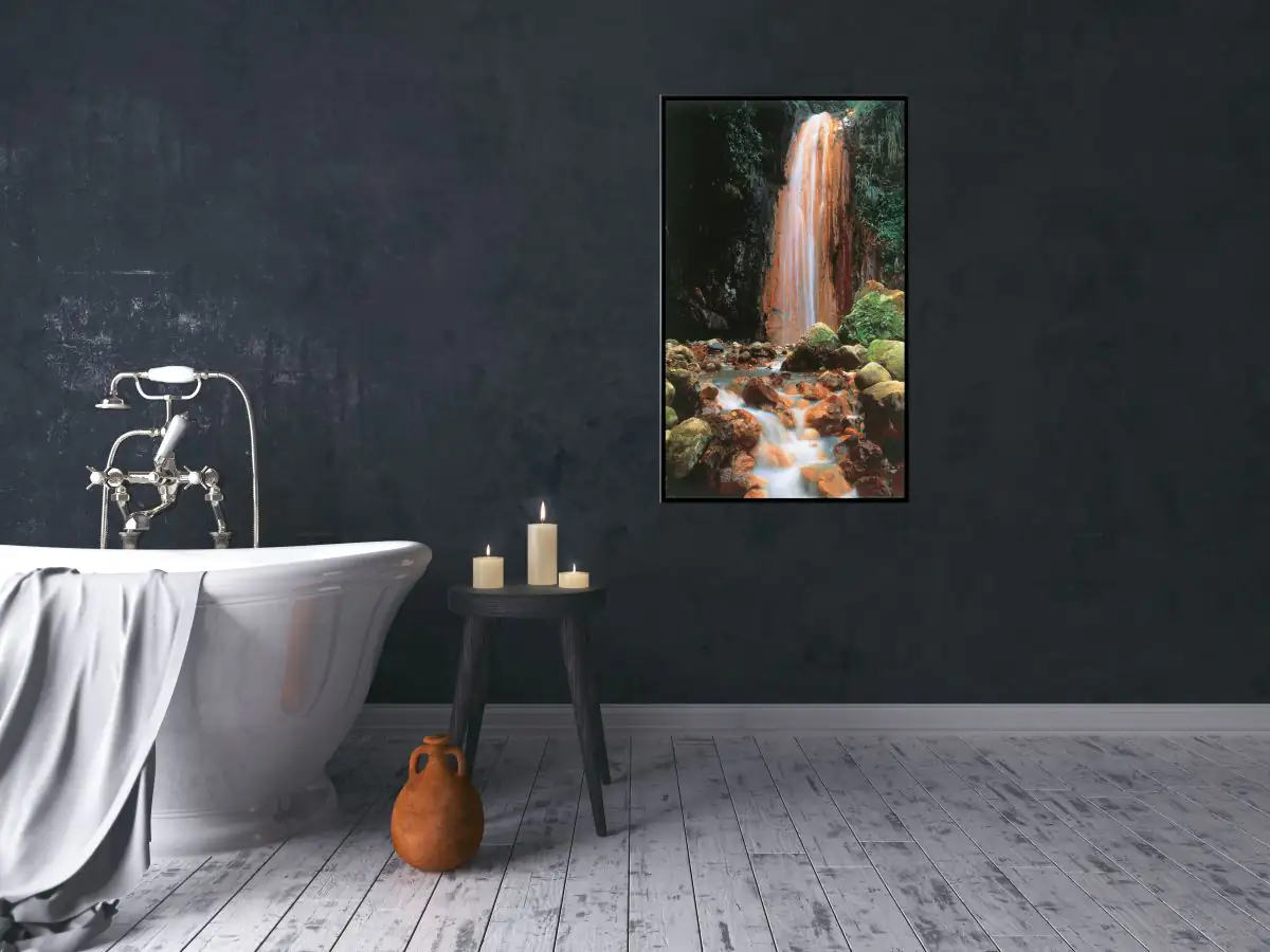 papermoon Infrarotheizkörper EcoHeat 60x120 cm 1000 Watt, Wasserfall Stein