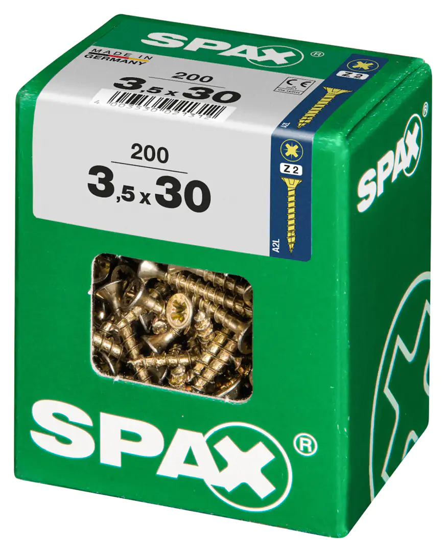 Spax Universalschrauben 3.5 x 30 mm PZ 2 - 200 Stk.