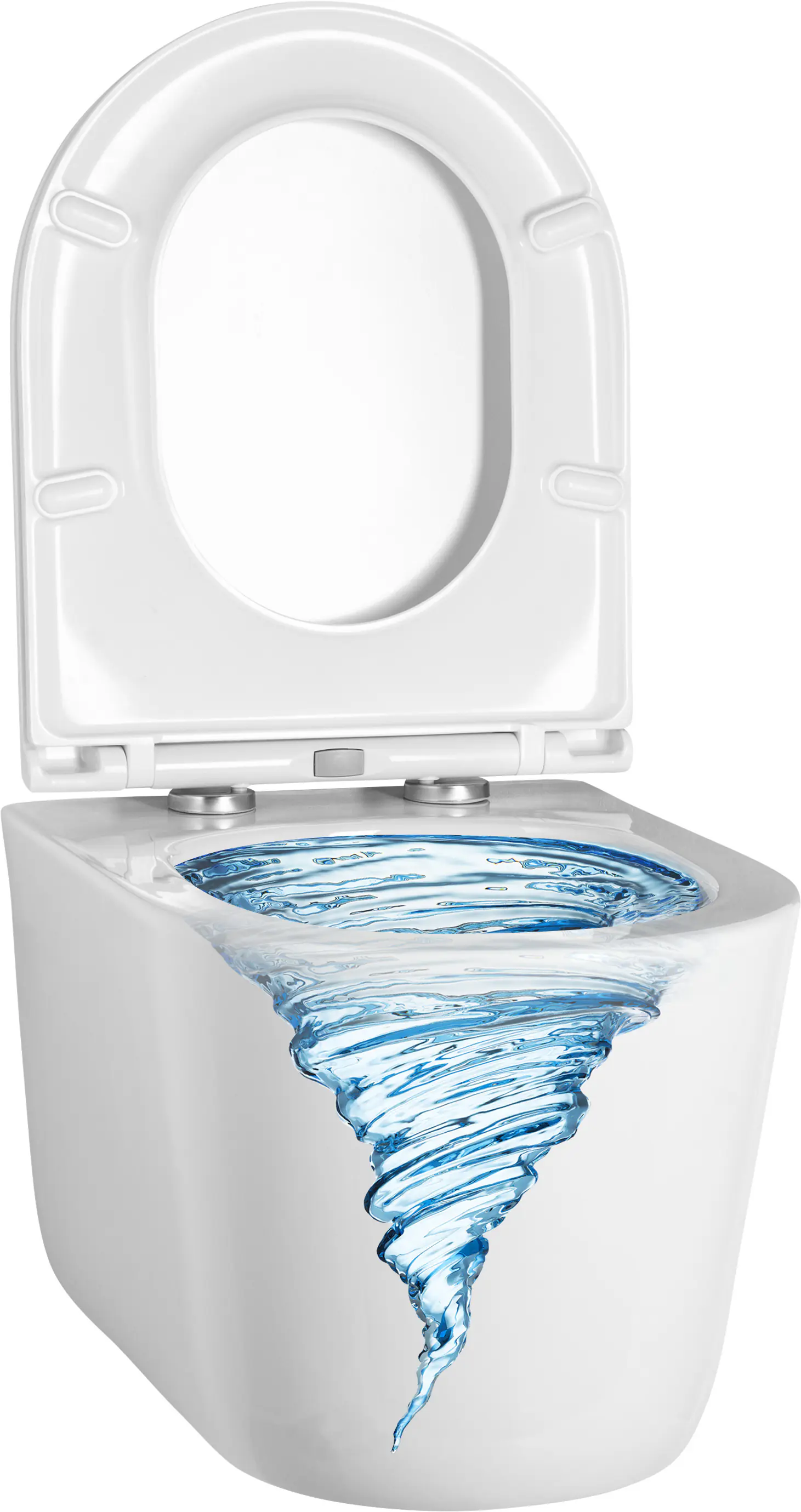 Cornat Wand WC spülrandlos Wirbelstrom weiß inkl. WC Sitz mit Absenkautomatik