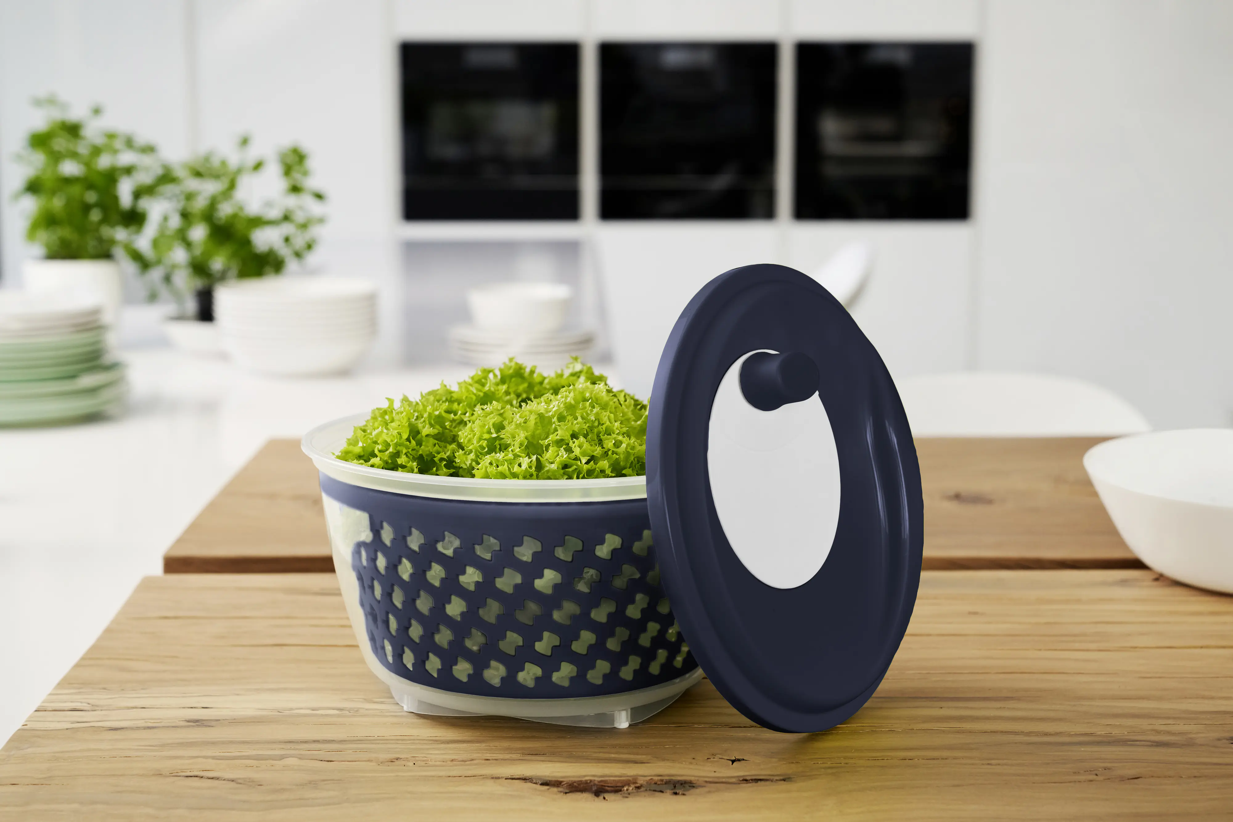 Rotho Salatschleuder FRESH 4,5 l, midnight blau