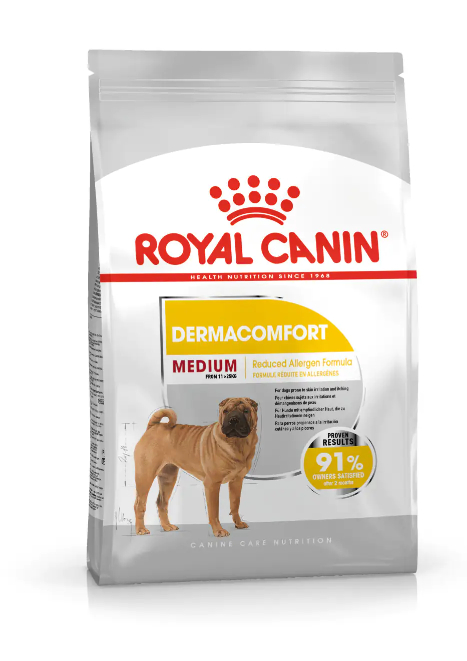 Royal Canin dermacomfort Medium Trockenfutter für mittelgroße Hunde mit empfindlicher Haut 12 kg