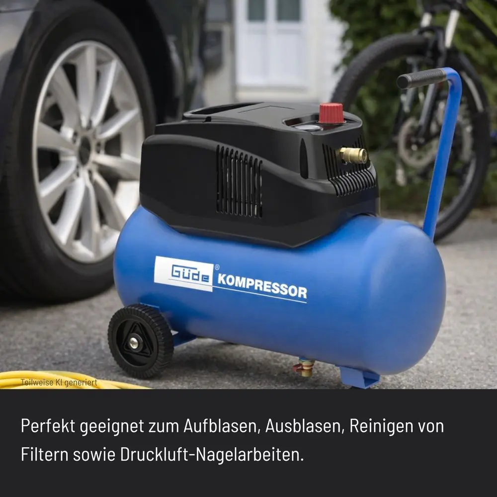 Güde Kompressor 190/08/24 8 bar 24 l 190 l/min 1,2 KW ölfrei