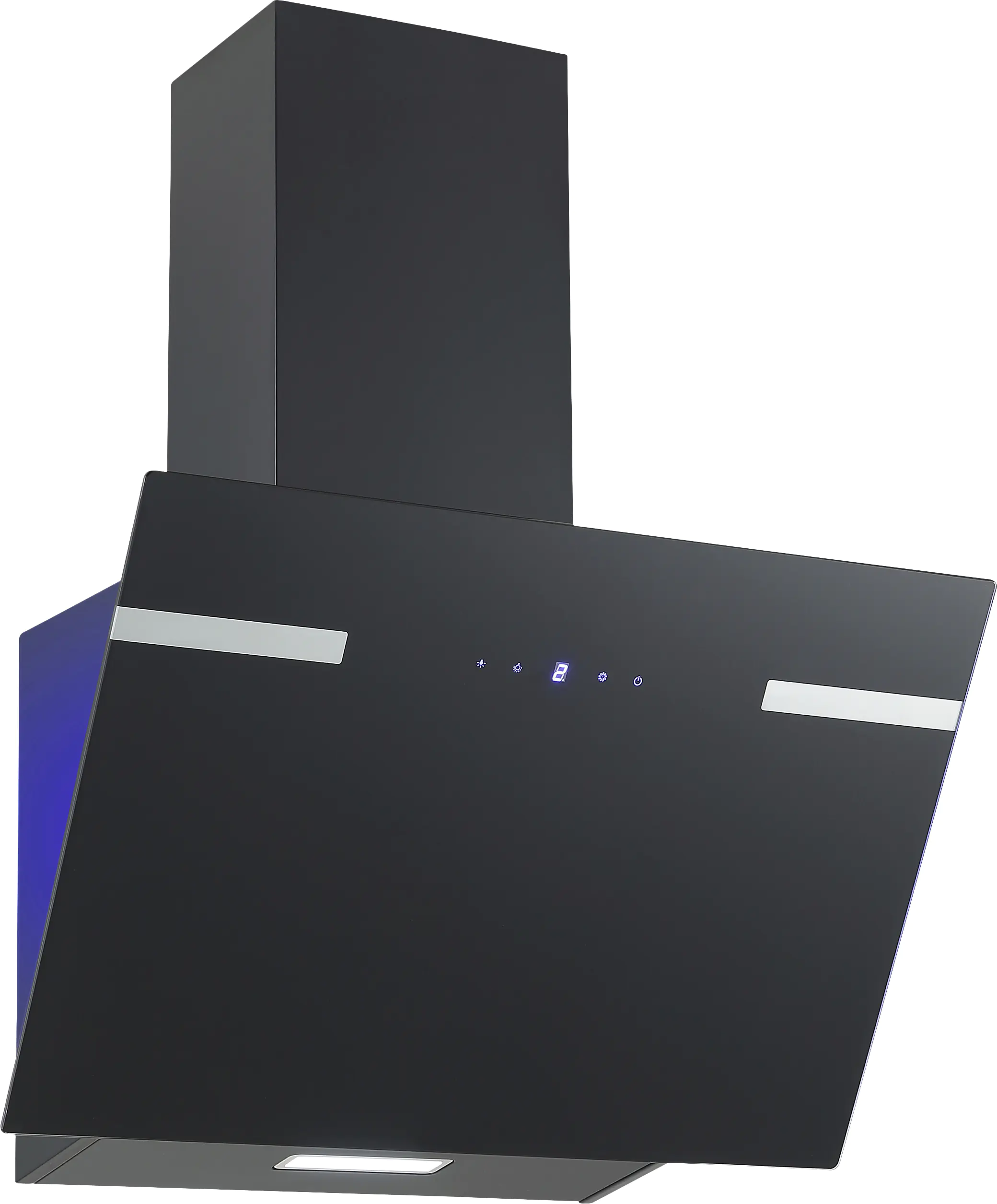 Respekta Design-Schräghaube 60 cm schwarz mit Hintergrundbeleuchtung