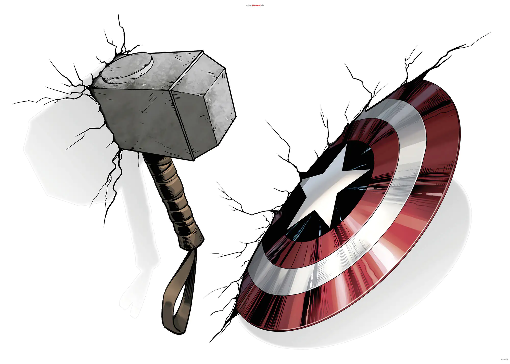 Komar Dekosticker Avengers Hammer 100 x 70 cm Komar Dekosticker Avengers Hammer 100 x 70 cm