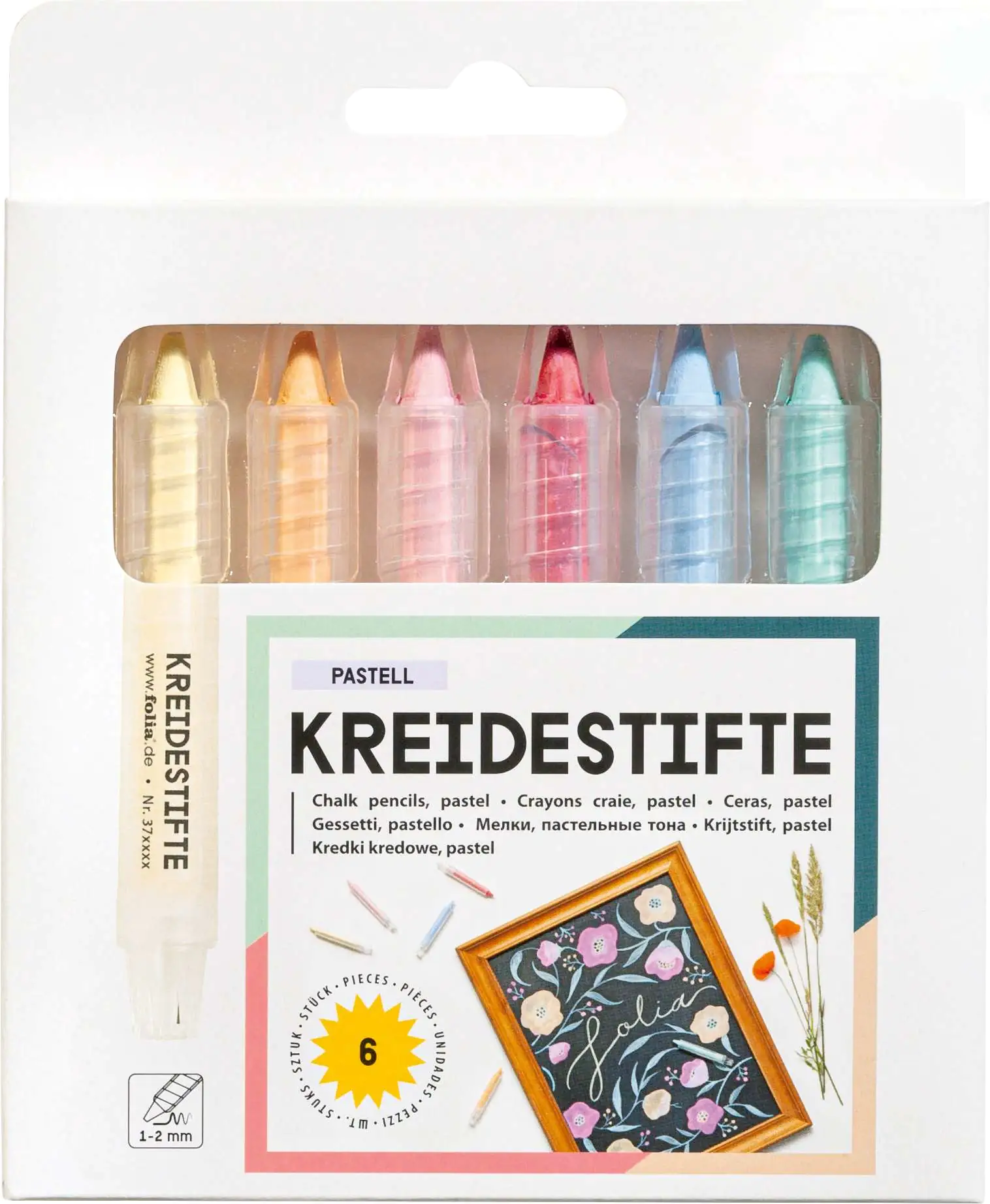 Folia Kreidestifte 6er Set pastell Folia Kreidestifte 6er Set pastell