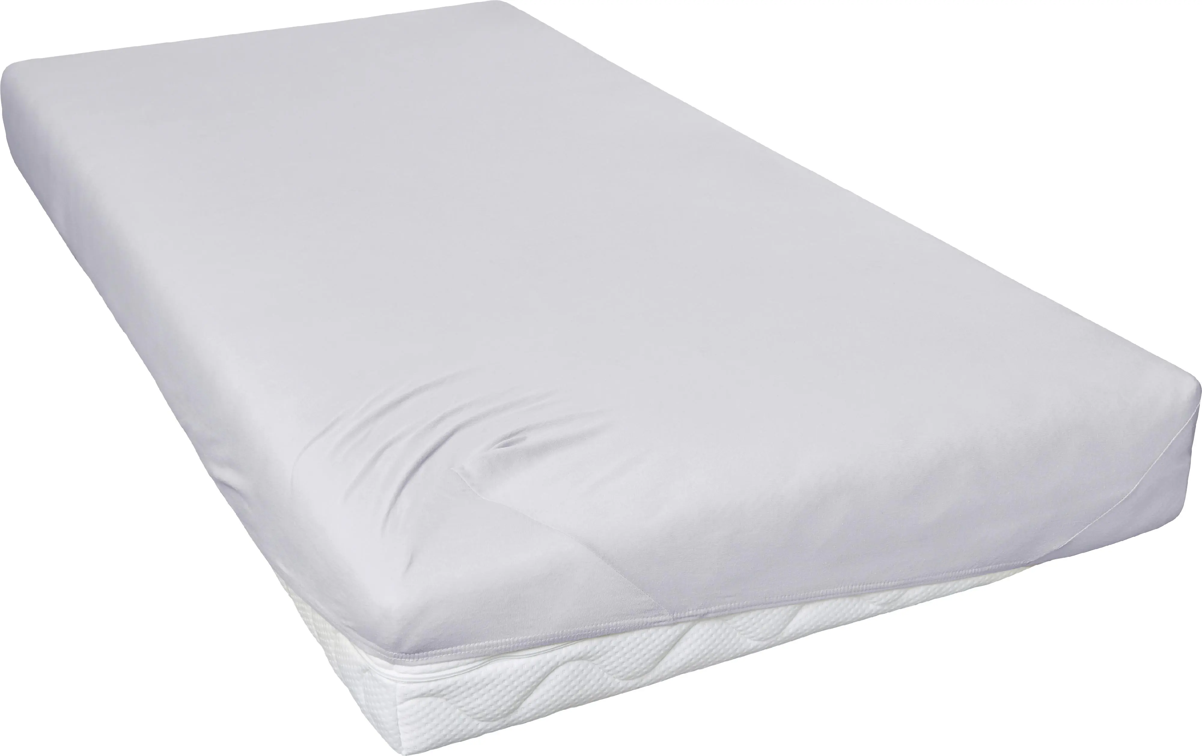 Jersey Spannbettlaken 190 x 200 cm hellgrau