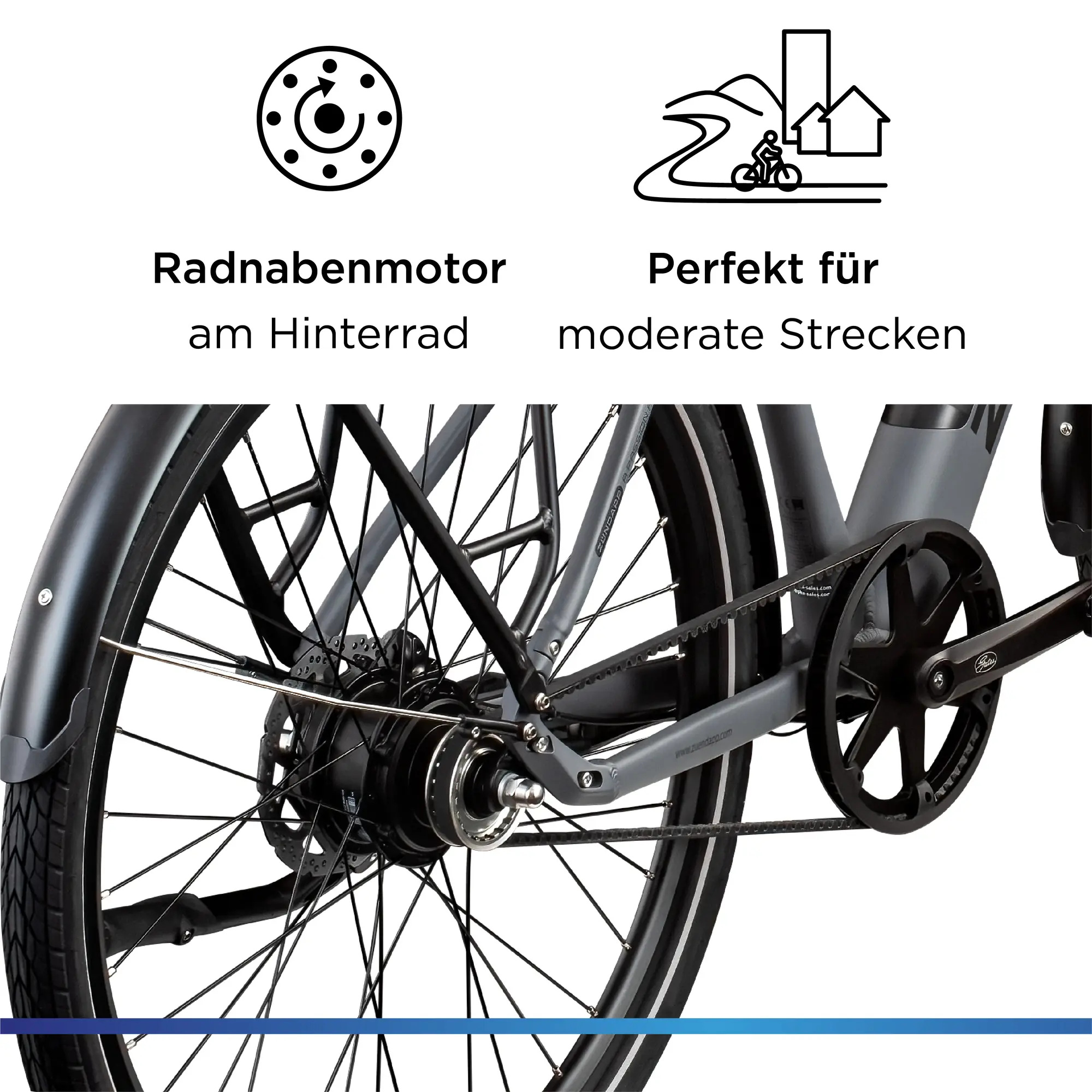Zündapp E-Bike Urban Singlespeed Z7 28 Zoll 380 Wh anthrazit
