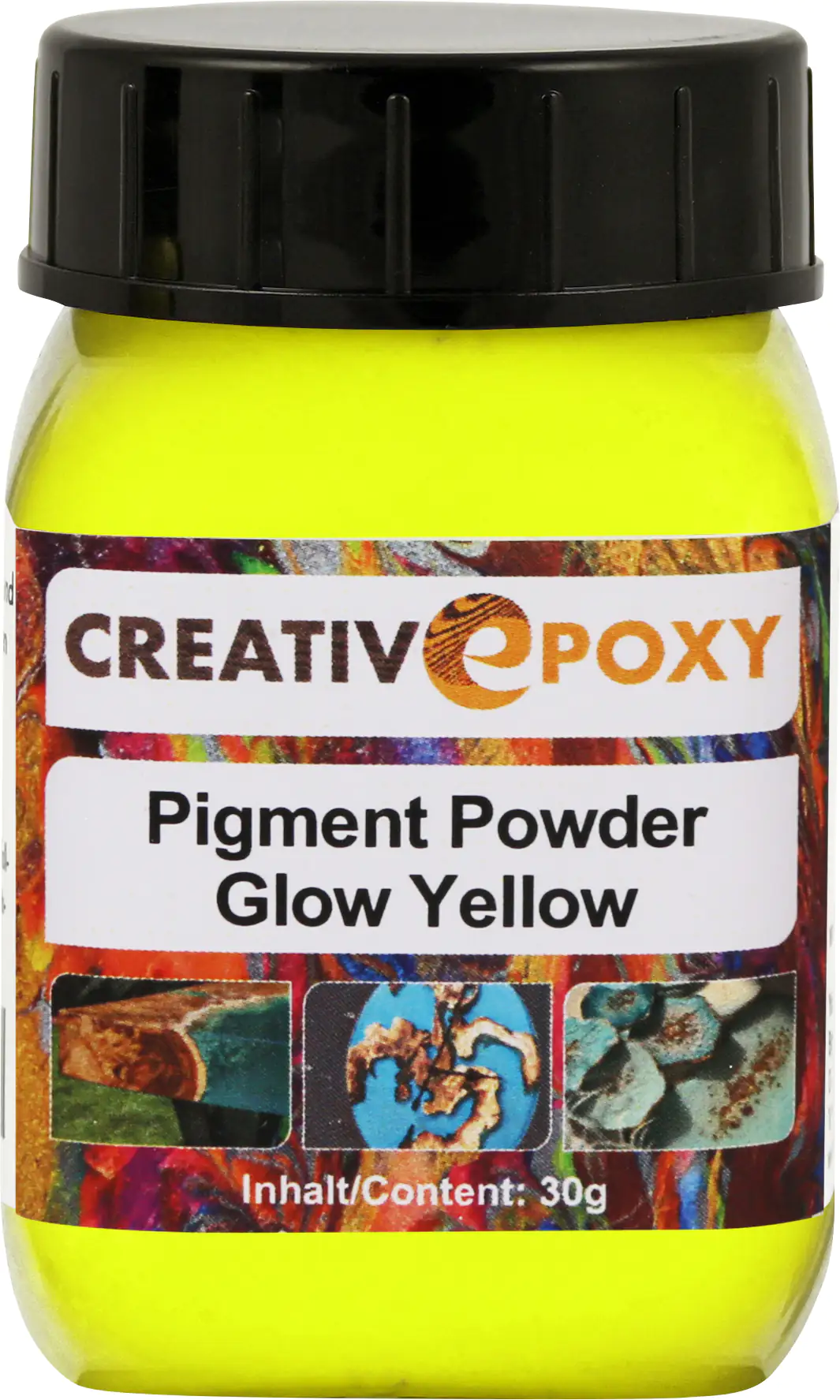 Pigment Pulver Glow Yellow 30 g Blacklight, Neon, tagleuchtend