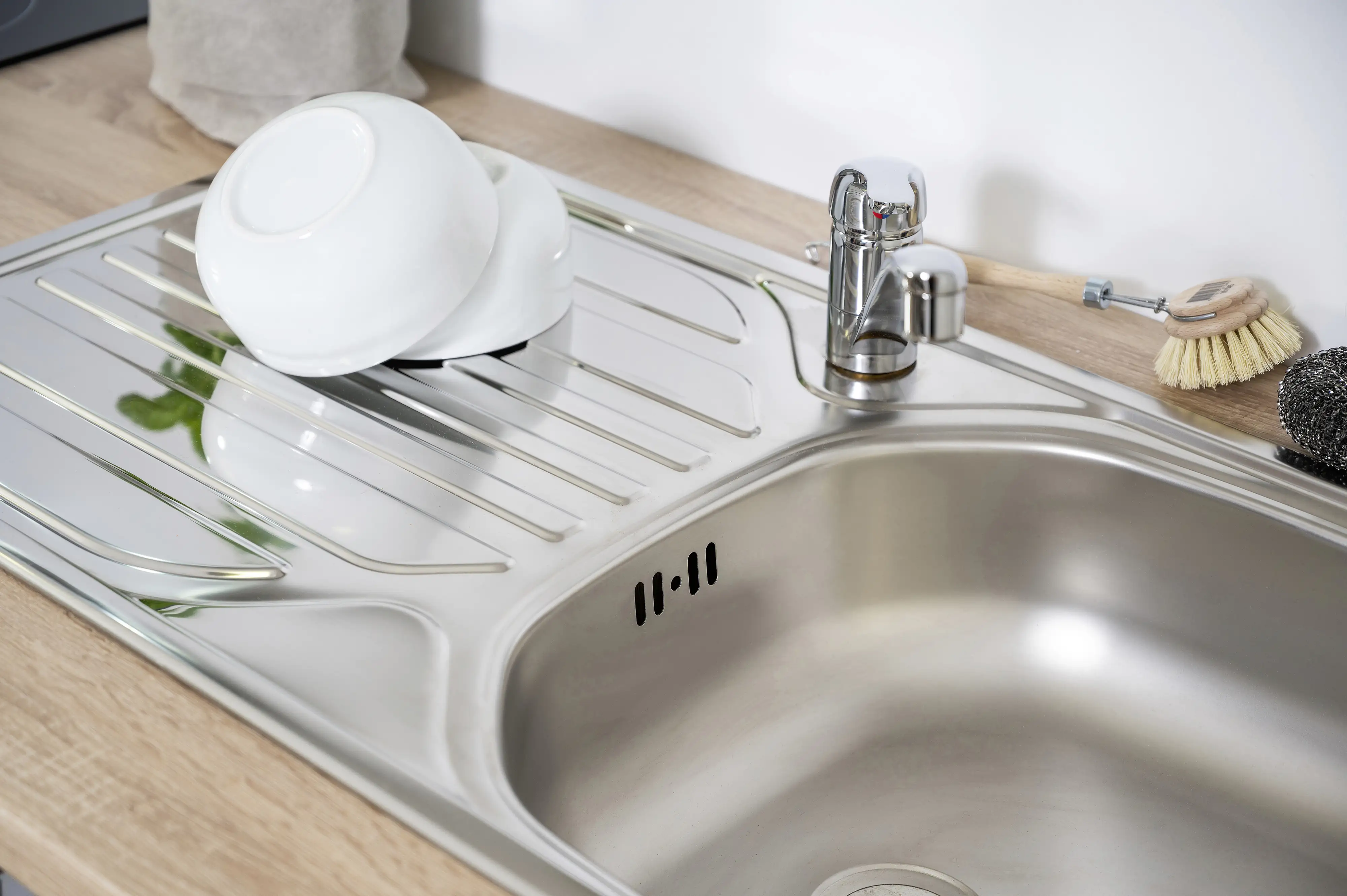 Respekta Economy Küchenblock 220 cm schwarz, Eiche Sonoma, KB220ESSSSC