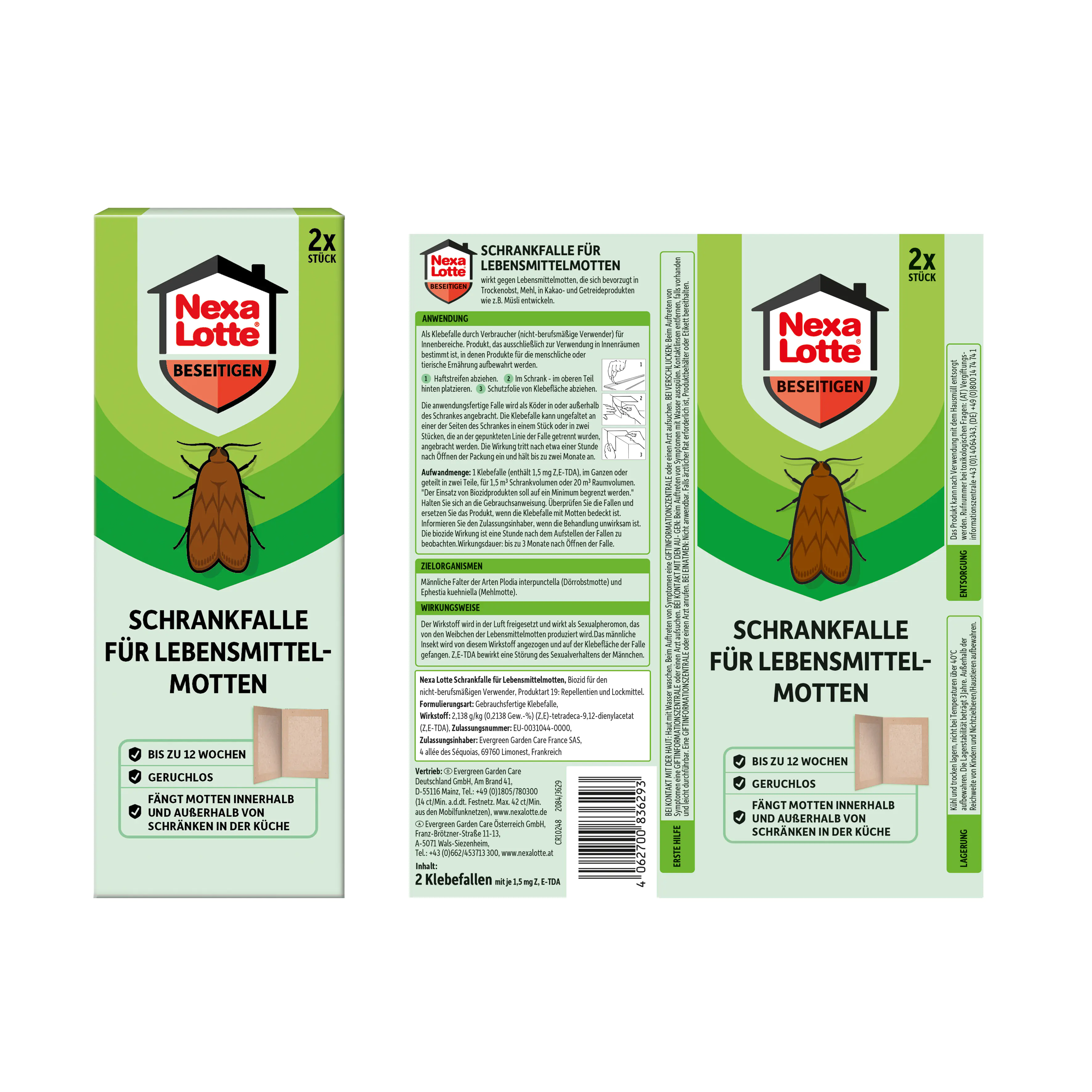 Nexa Lotte Schrankfalle für Lebensmittelmotten 2 Stück