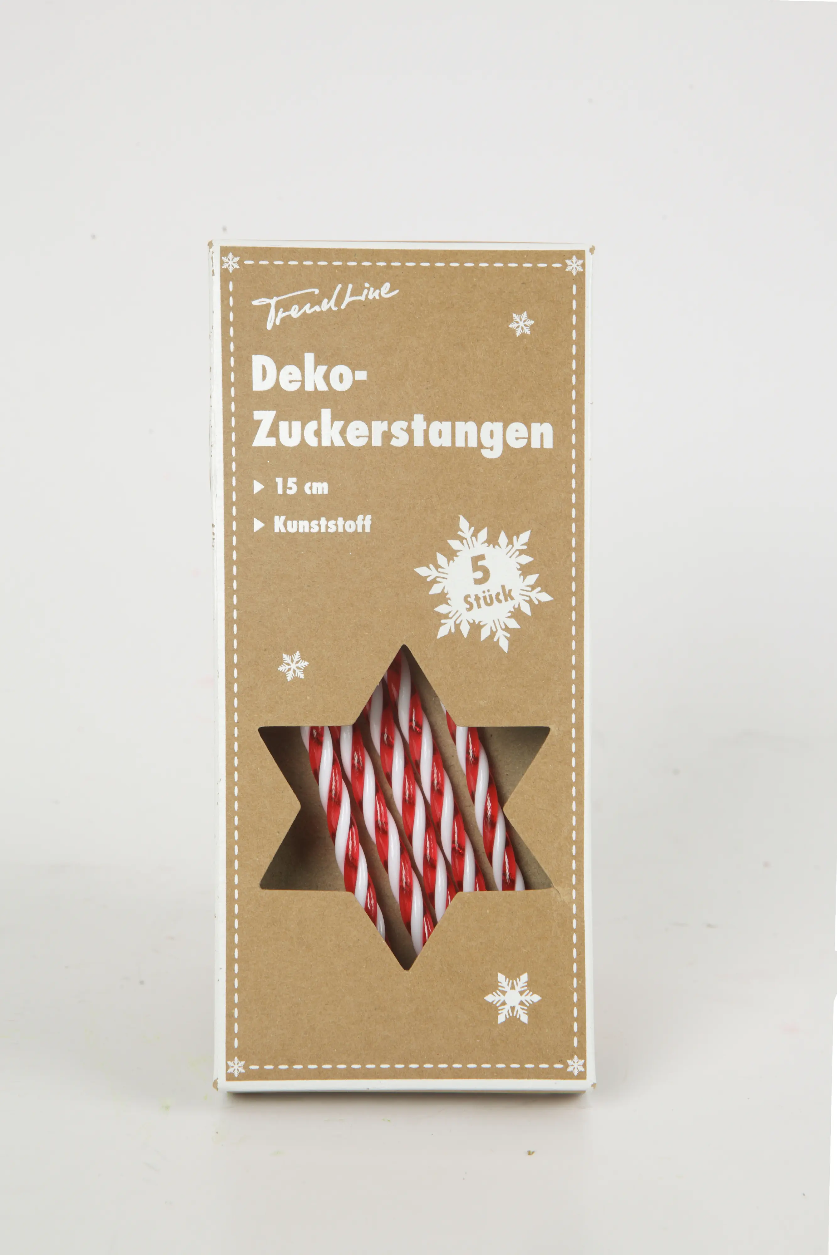 TrendLine Zuckerstangen aus Kunststoff 15 cm, 5 Stück
