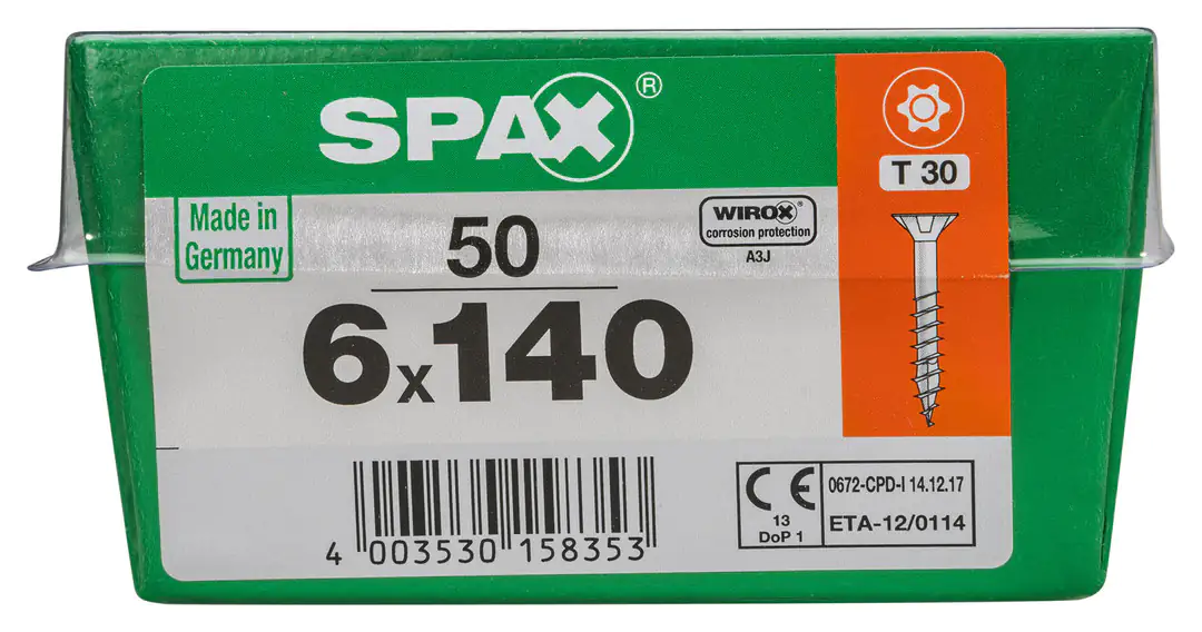 Spax Universalschrauben 6.0 x 140 mm TX 30 - 50 Stk.