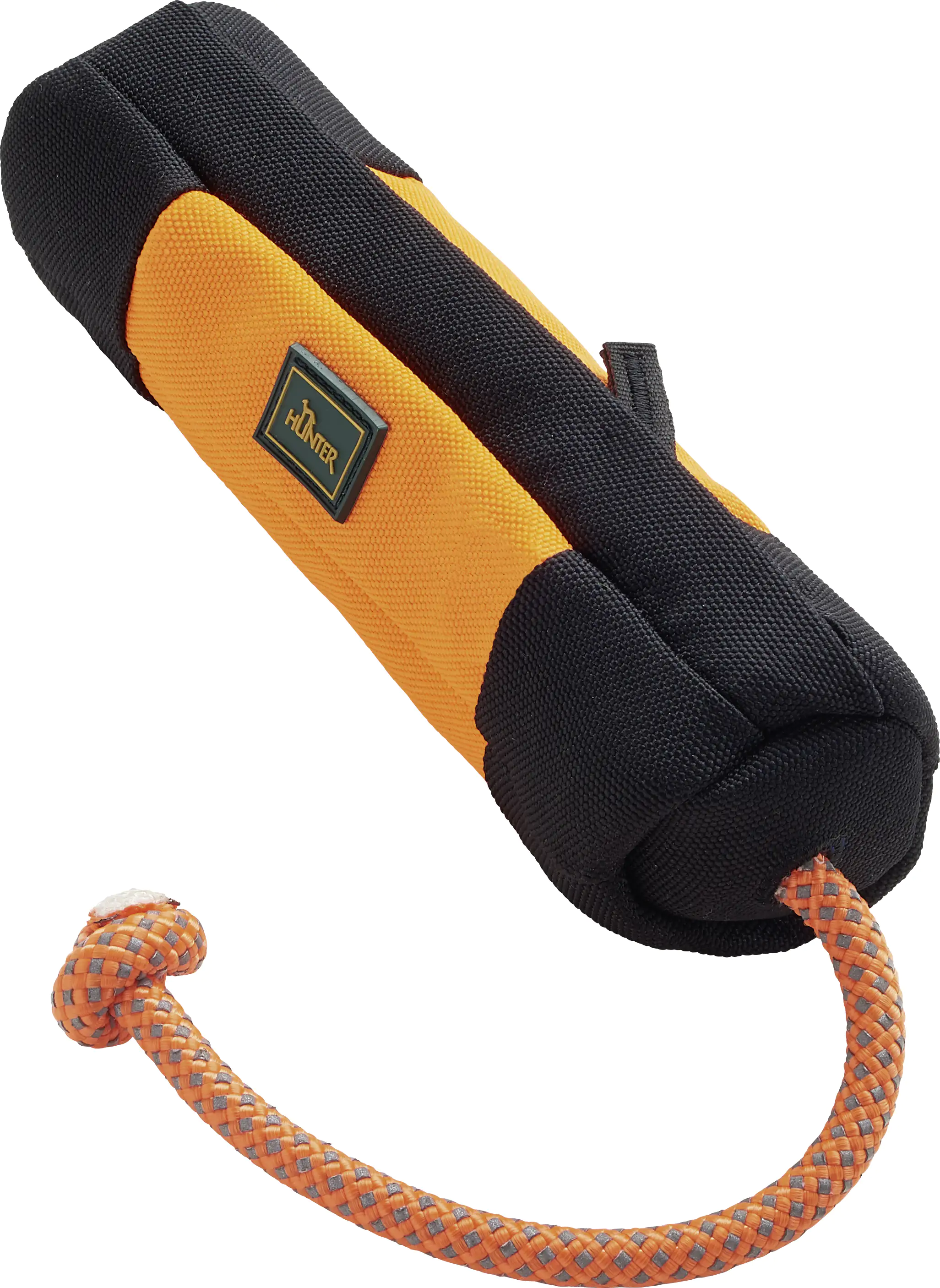 Hunter Trainer Snack Dummy mit Seil Größe: 6 x 35 x 6 cm, orange-schwarz