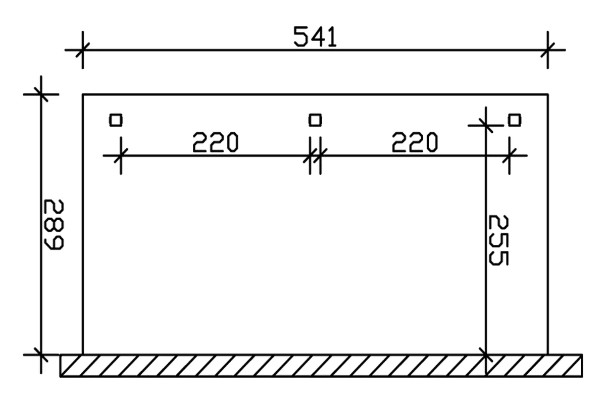 SKAN HOLZ Terrassenüberdachung Venezia 541 x 289 cm, Leimholz, natur