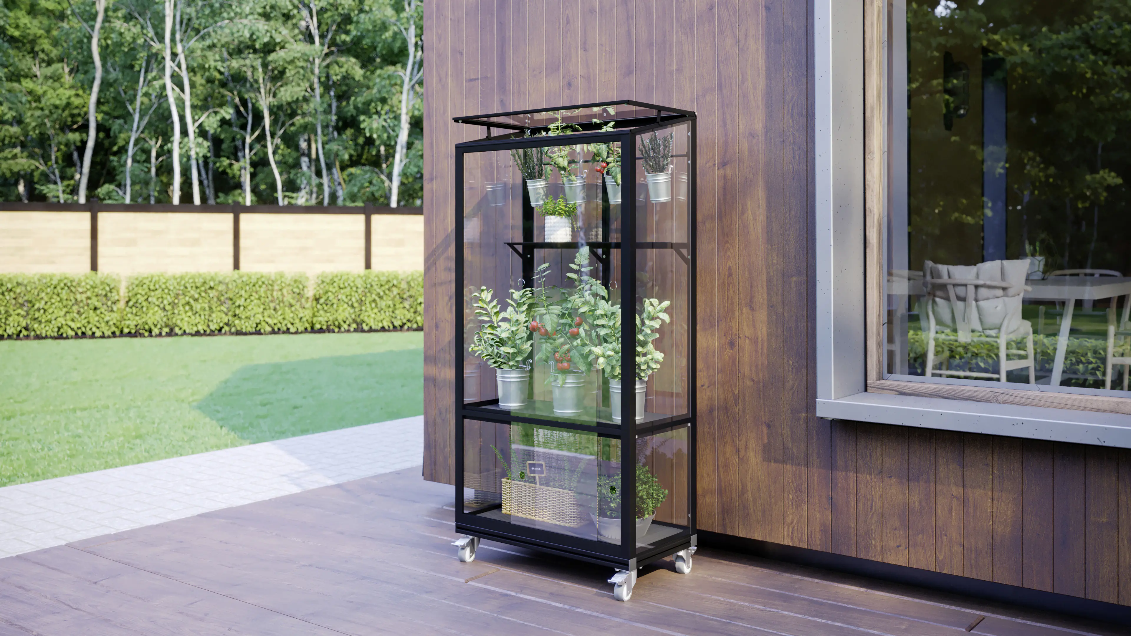 Vitavia Balkongewächshaus Stad 350 43 x 81 cm 3 mm Sicherheitsglas