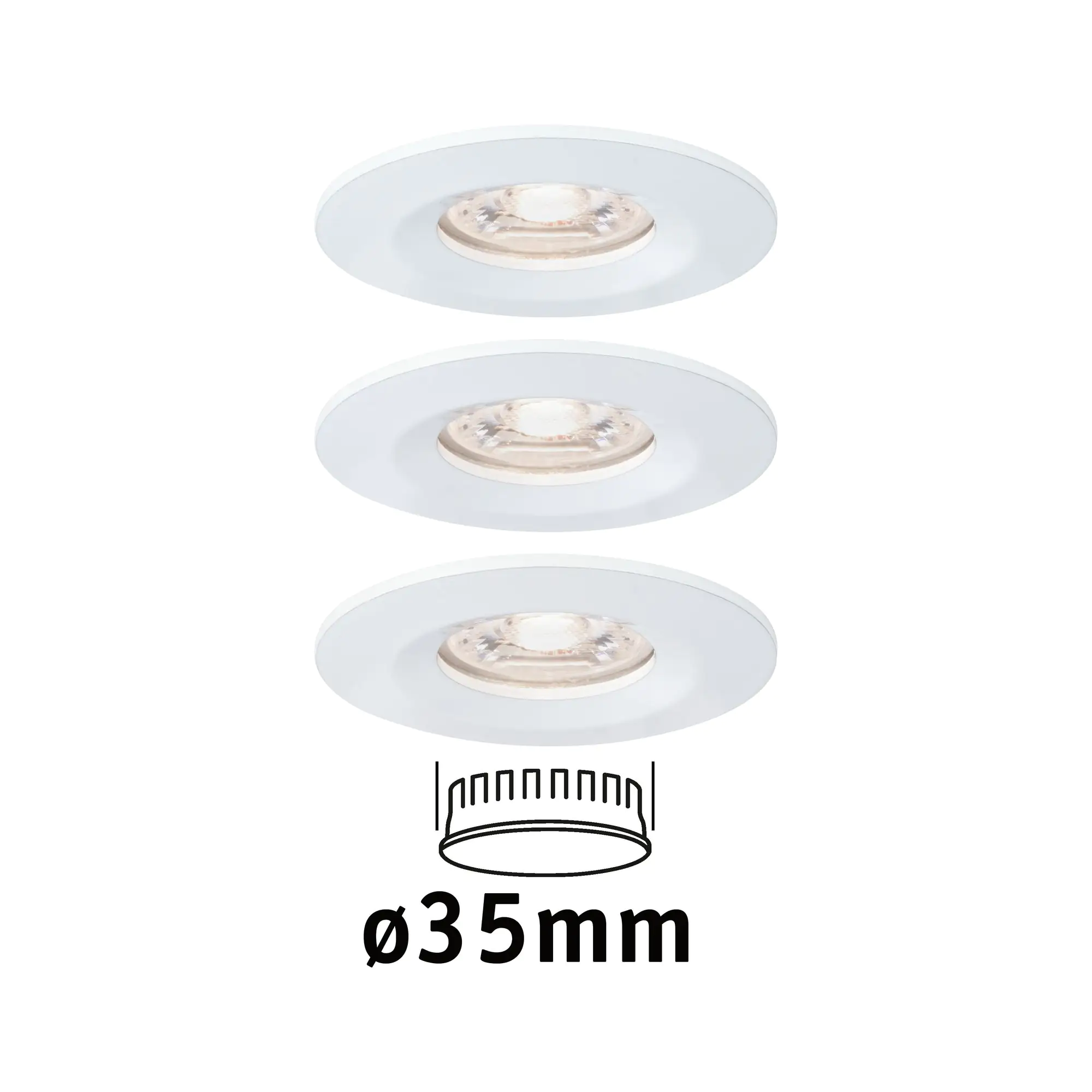 4000870942994 Paulmann Einbauleuchte Nova mini Coin weiß matt starr 3er set