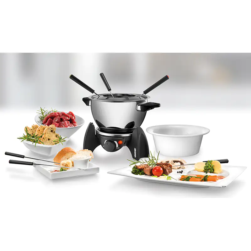 Unold Fondue-Set 48615 500 W, 6 Personen, Keramiktopf