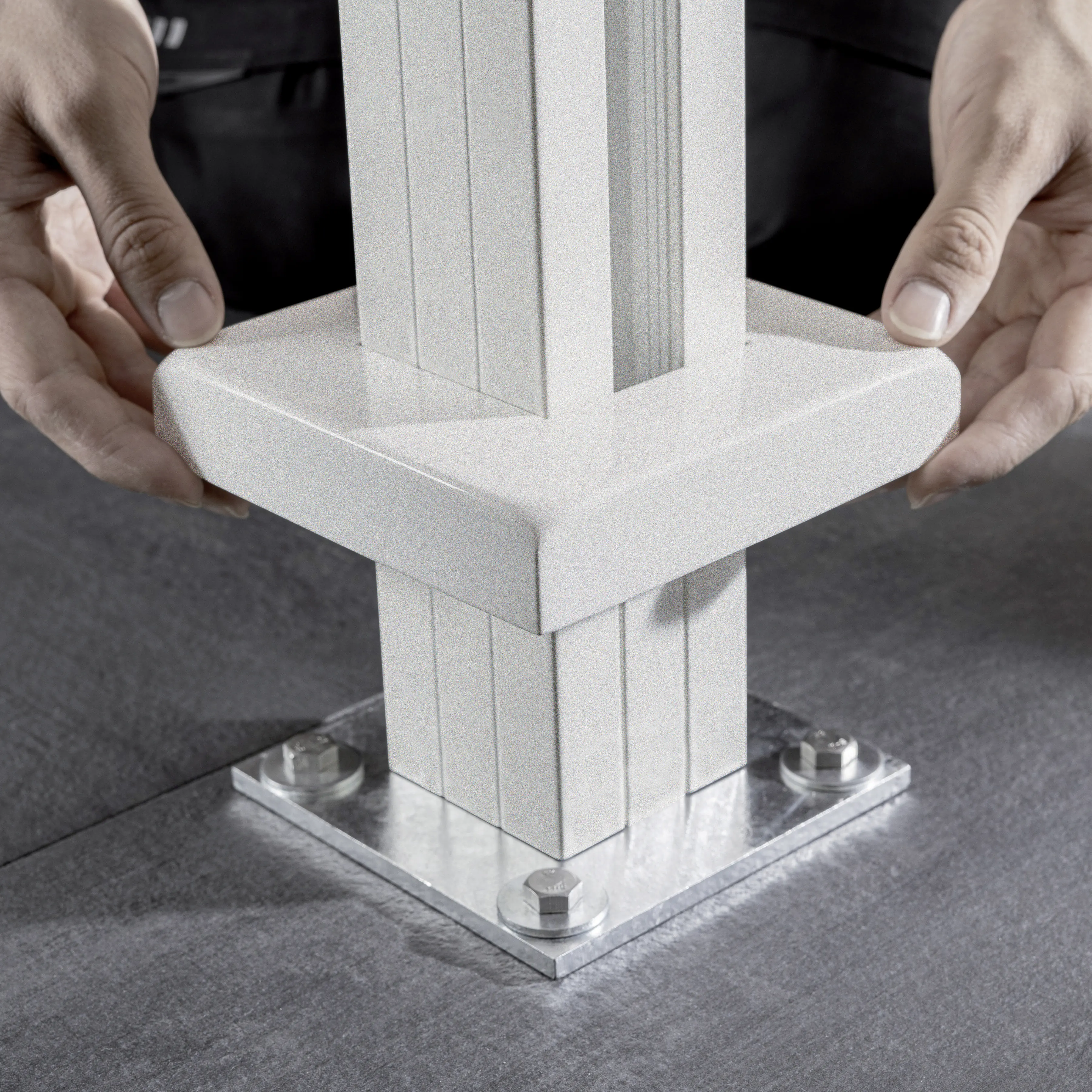 Ambiente Glaszaun Erweiterungsset Klarglas mit Siebdruck 187 x 124,2 cm weiß