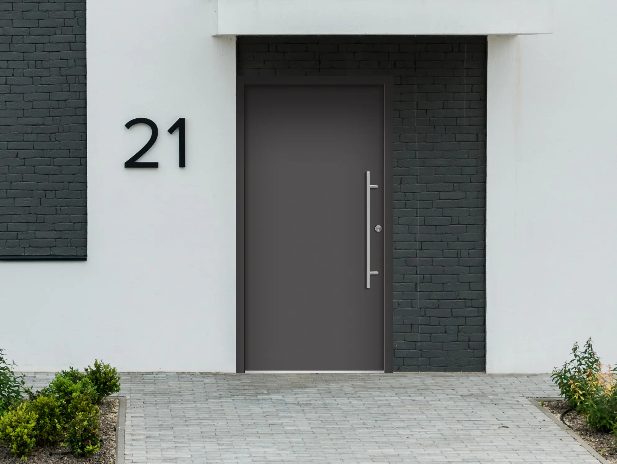 Splendoor Haustür Passivedoor Premium B05 Anthrazit DIN Rechts 110 x 210 cm