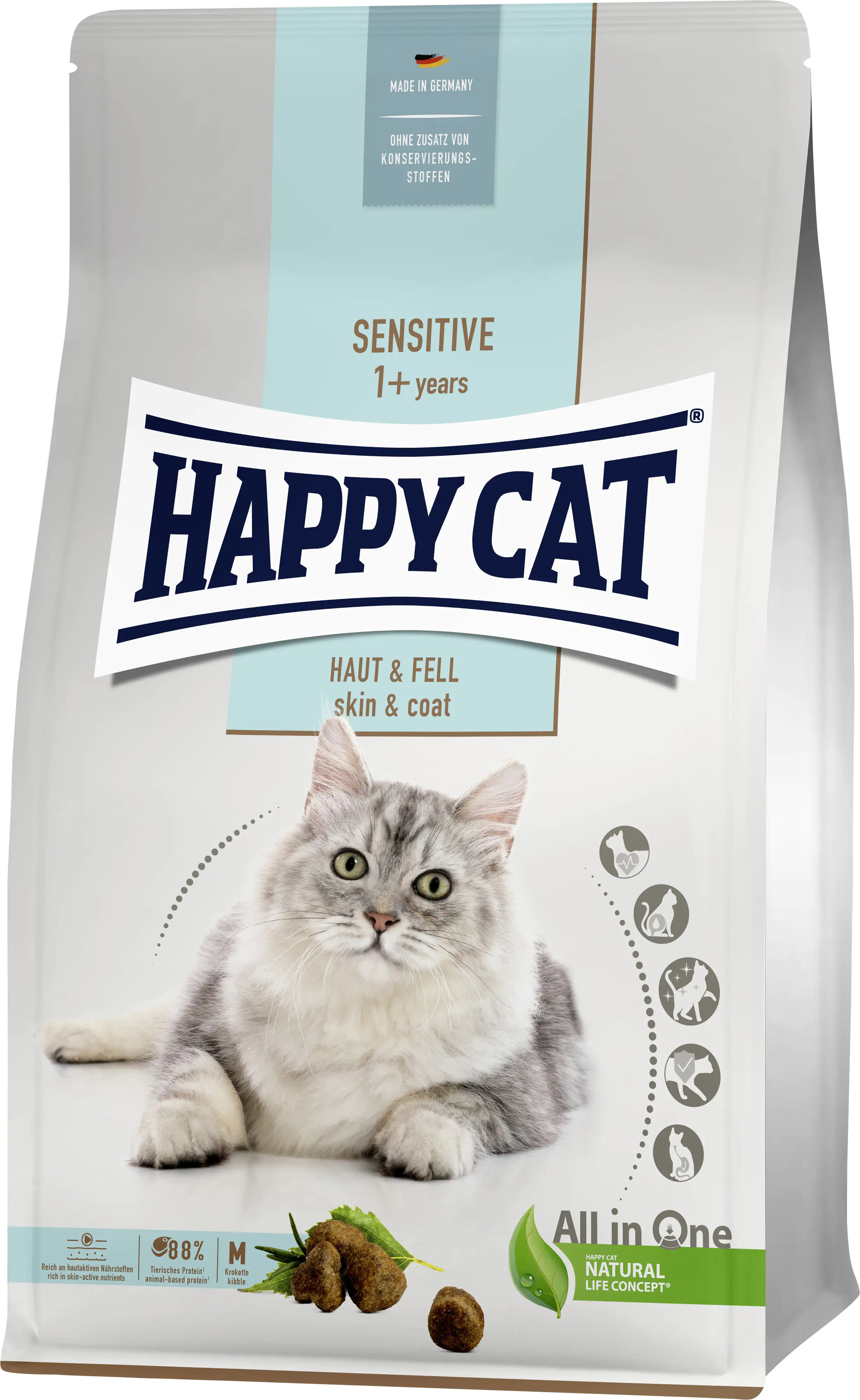 HappyCat Katzenfutter Sensitive Haut&Fell 300 g